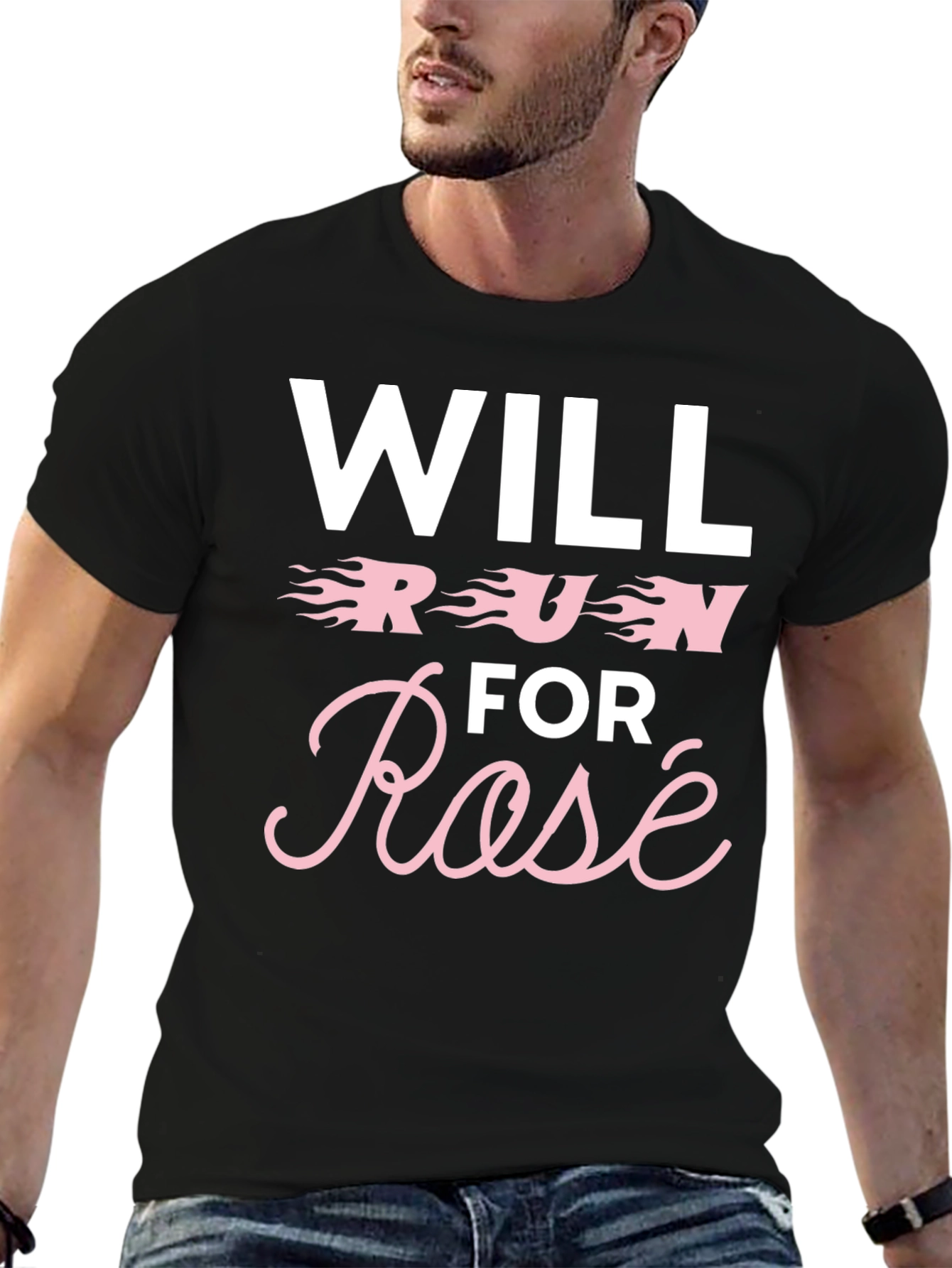 Will Run for Rosé Graphic T-Shirt