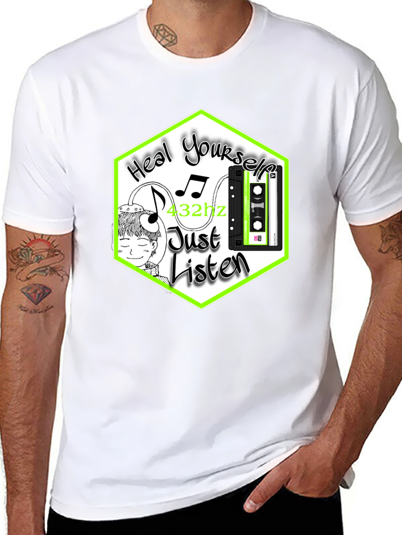 Heal Yourself Tee: 432hz Music Therapy T-Shirt
