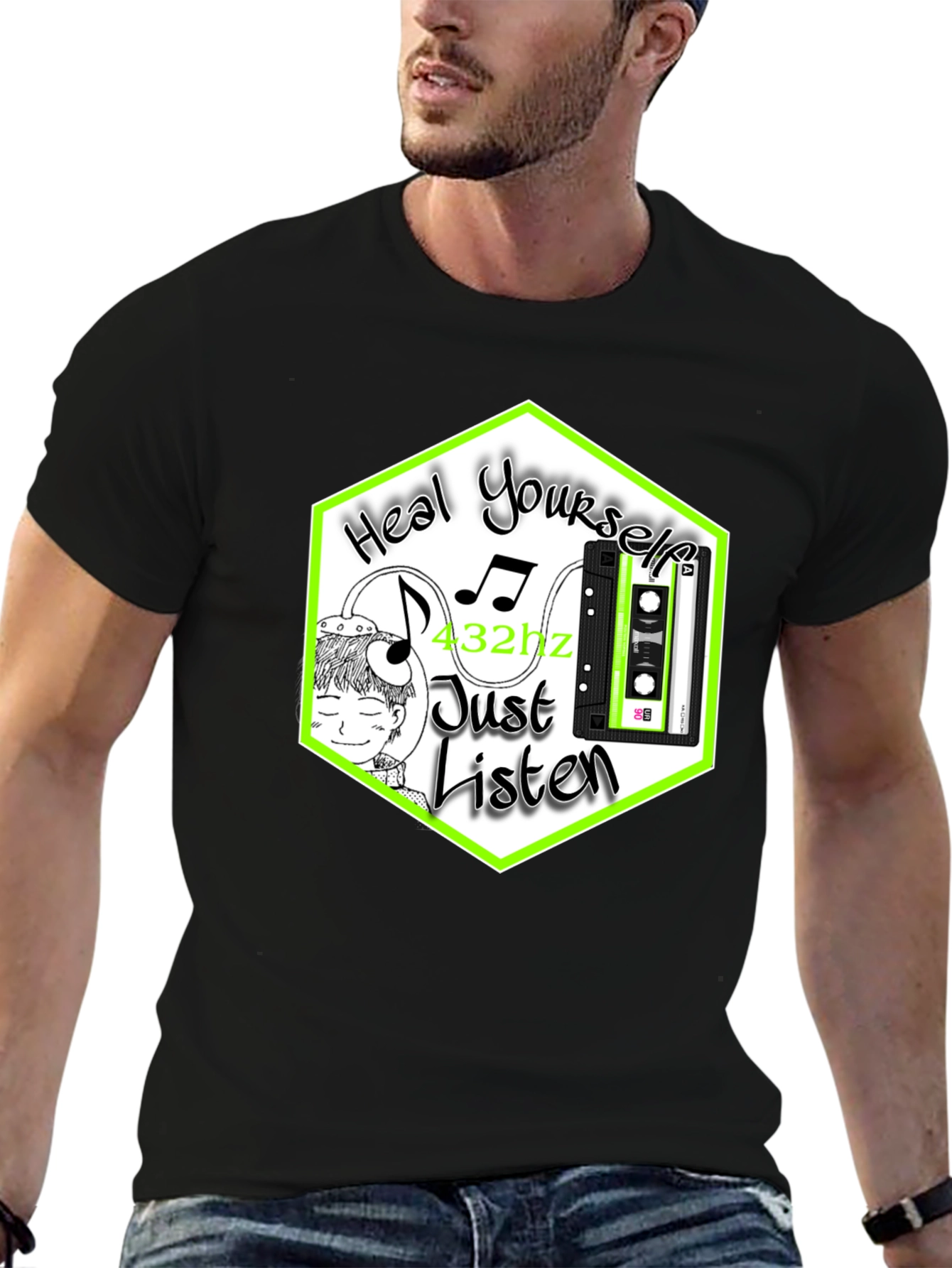 Heal Yourself Tee: 432hz Music Therapy T-Shirt