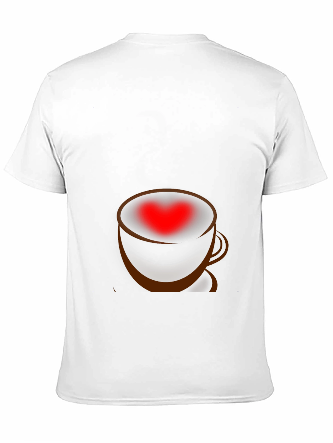 Heart Coffee Cup Graphic Tee - Black T-Shirt