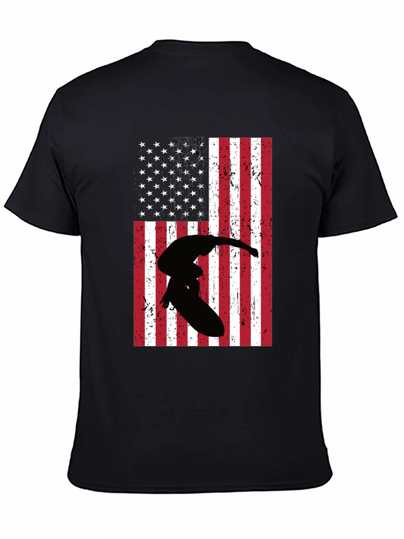 American Flag Surfer Graphic Tee
