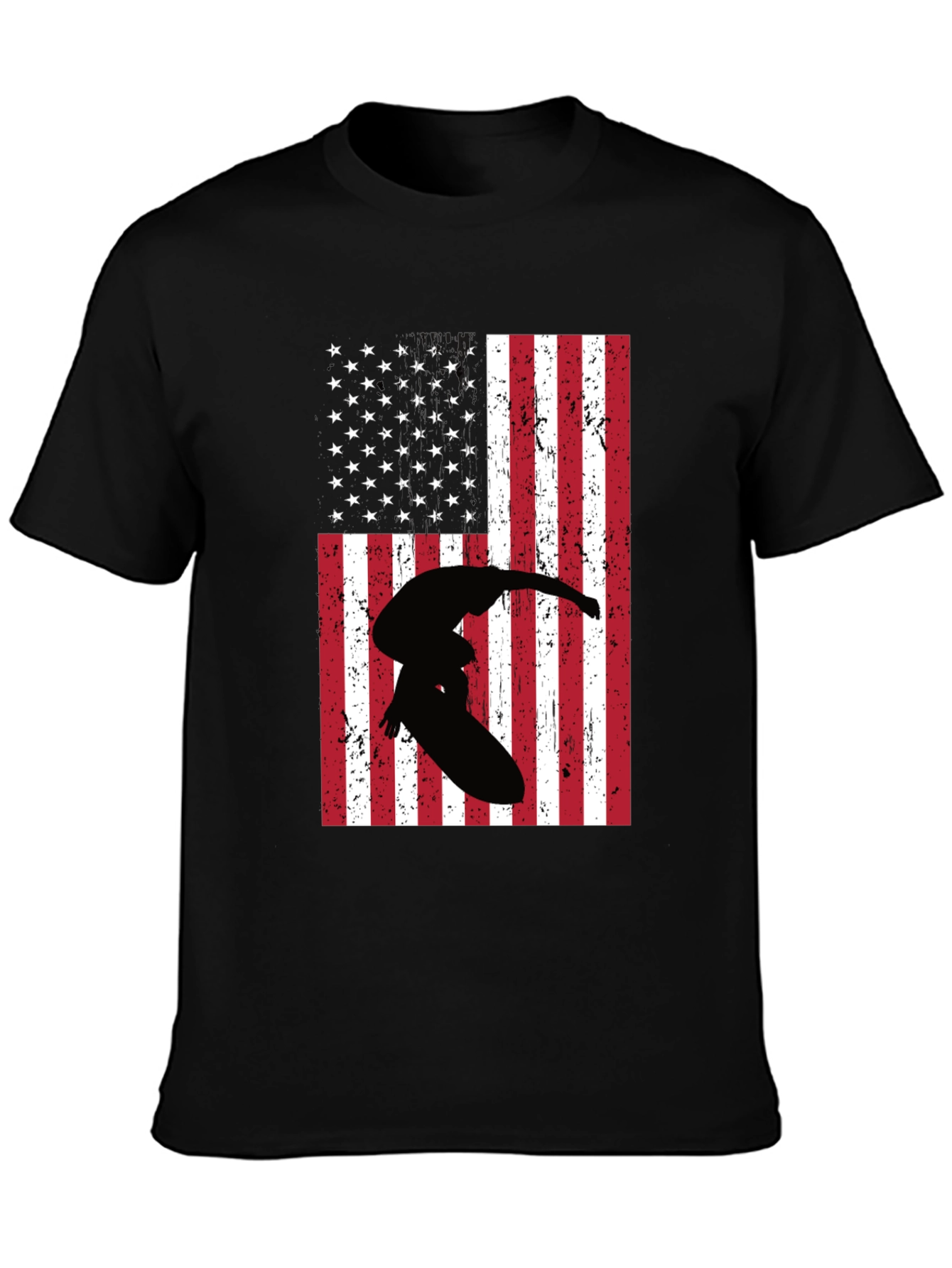 American Flag Surfer Graphic Tee