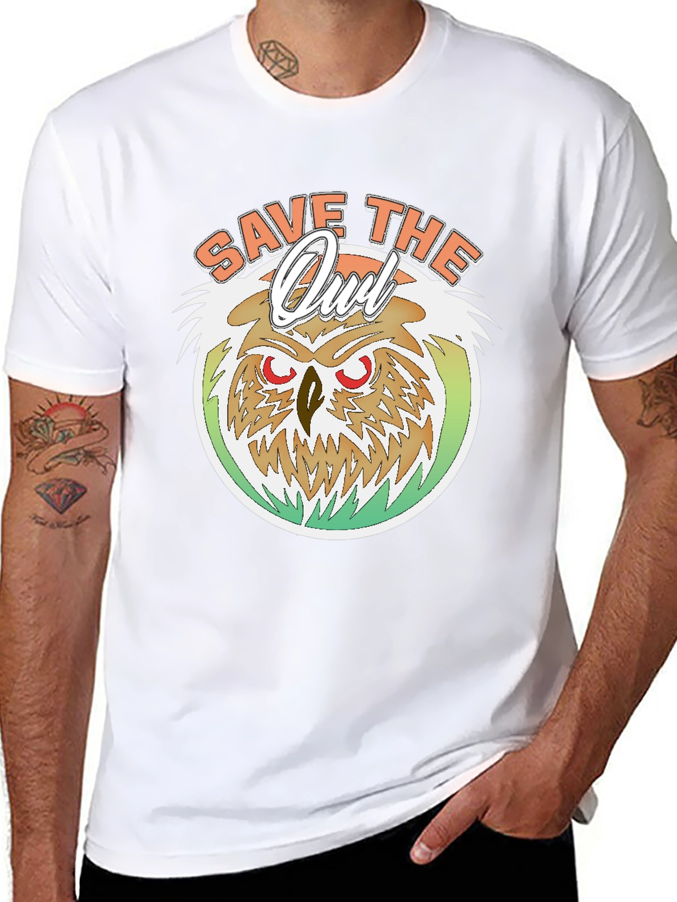 Save The Owl T-Shirt -  Eco-Friendly Graphic Tee