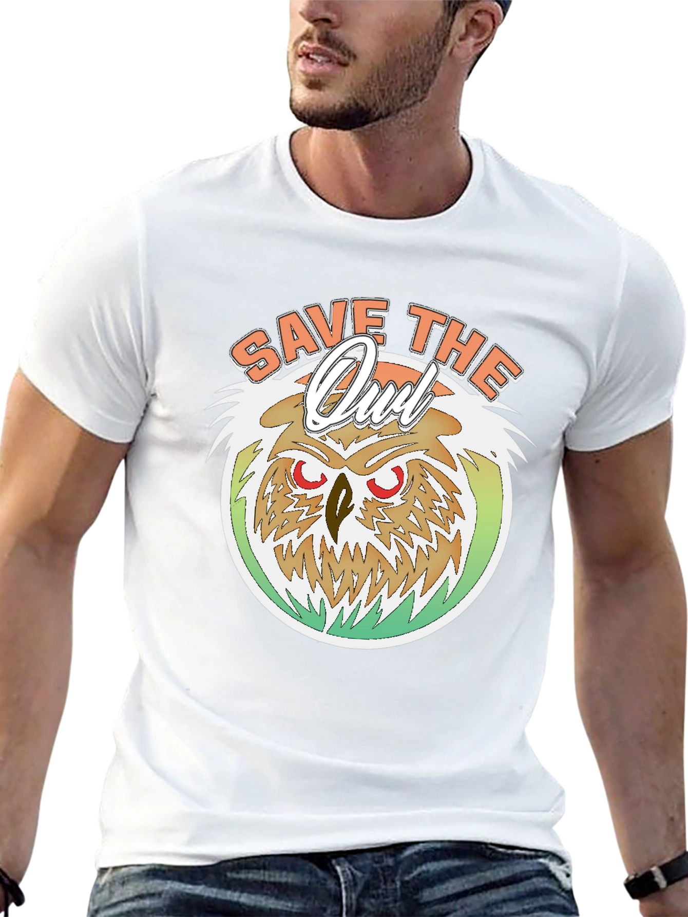 Save The Owl T-Shirt -  Eco-Friendly Graphic Tee