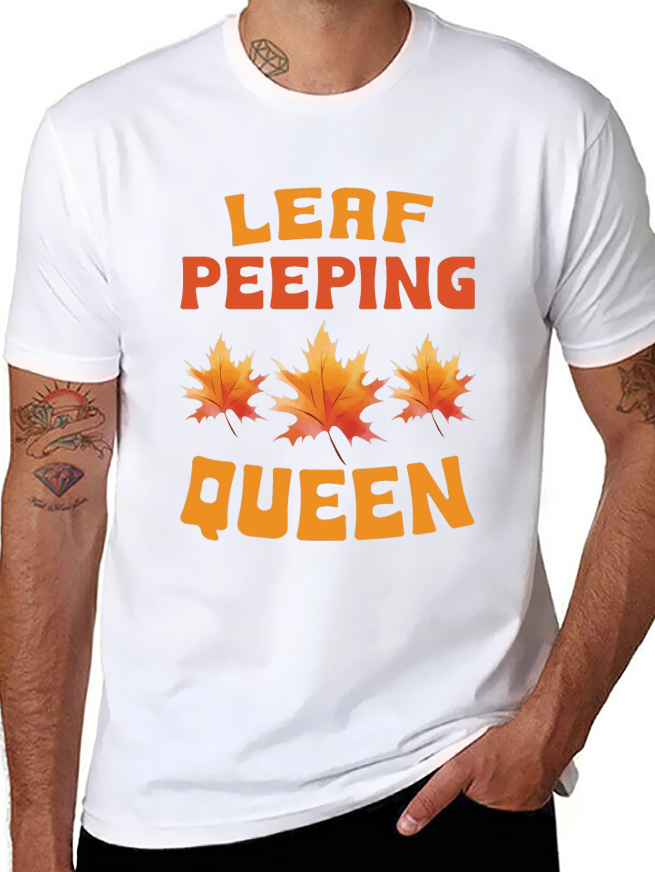 Leaf Peeping Queen T-Shirt - Autumn Fall Graphic Tee