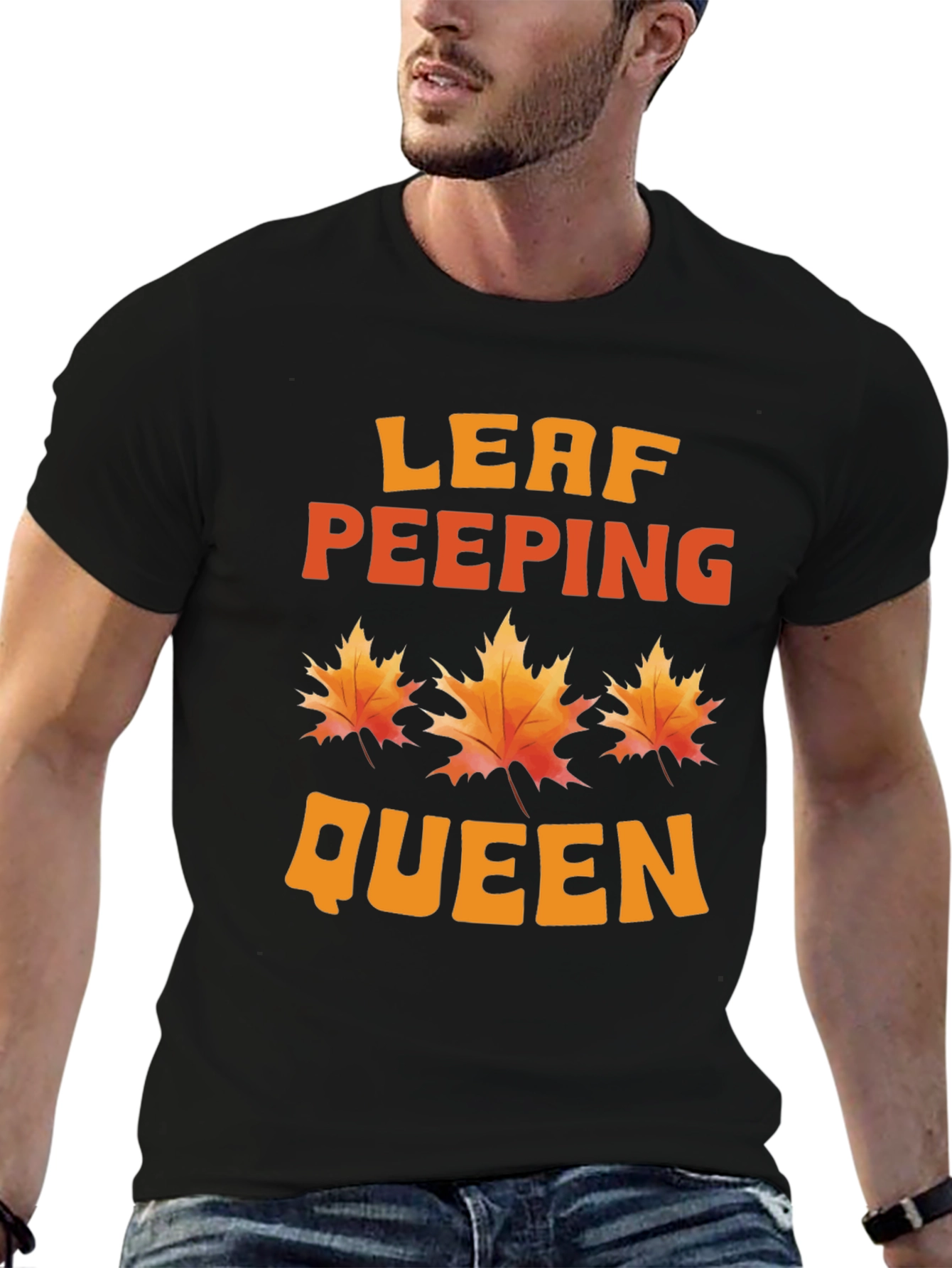 Leaf Peeping Queen T-Shirt - Autumn Fall Graphic Tee