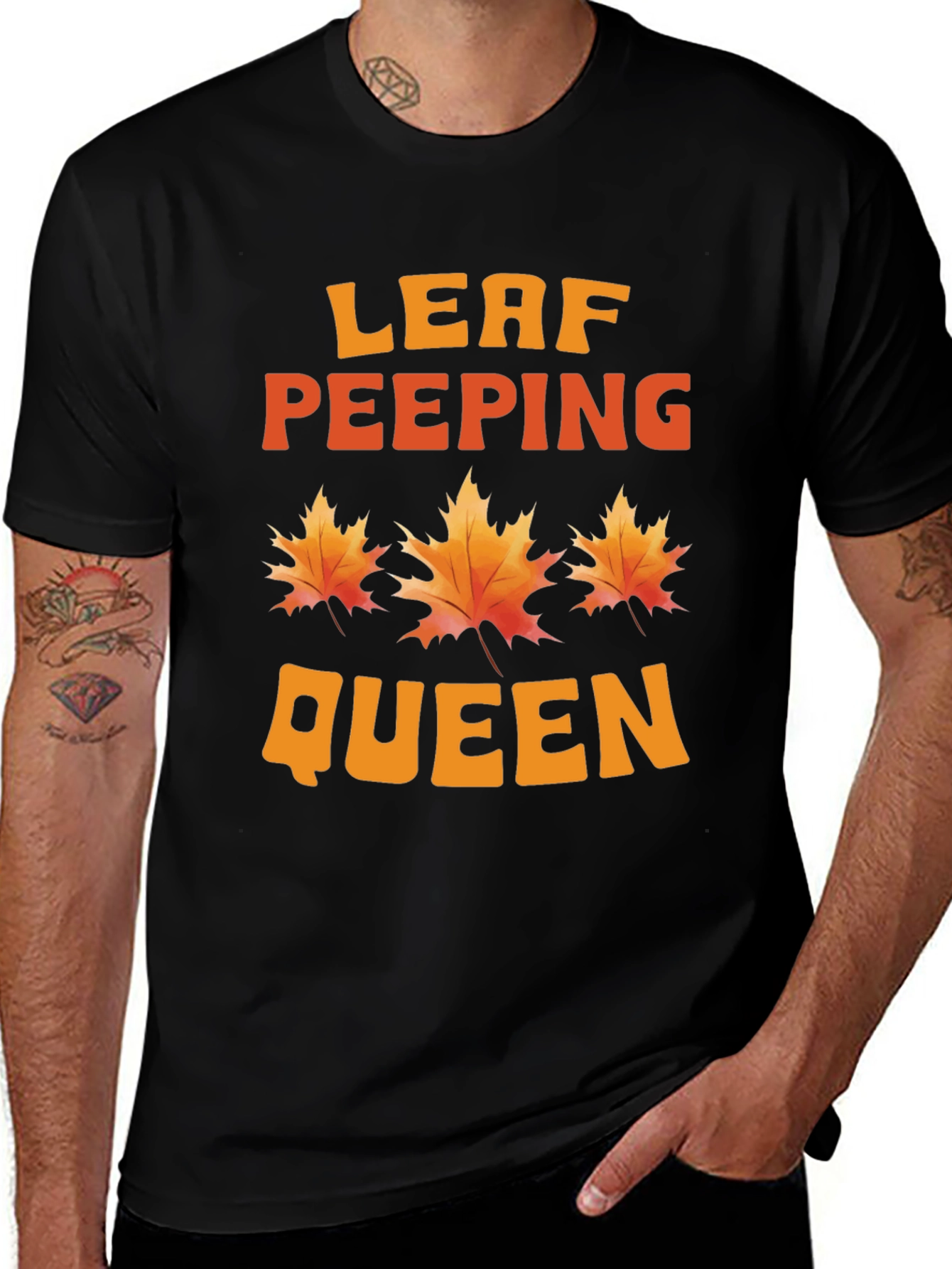 Leaf Peeping Queen T-Shirt - Autumn Fall Graphic Tee