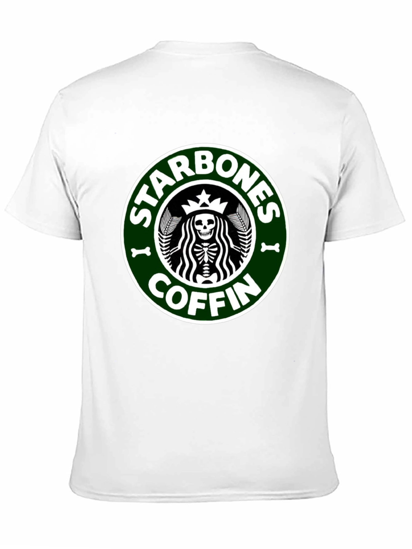 Starbones Coffin Black T-Shirt - Funny Skeleton Graphic Tee