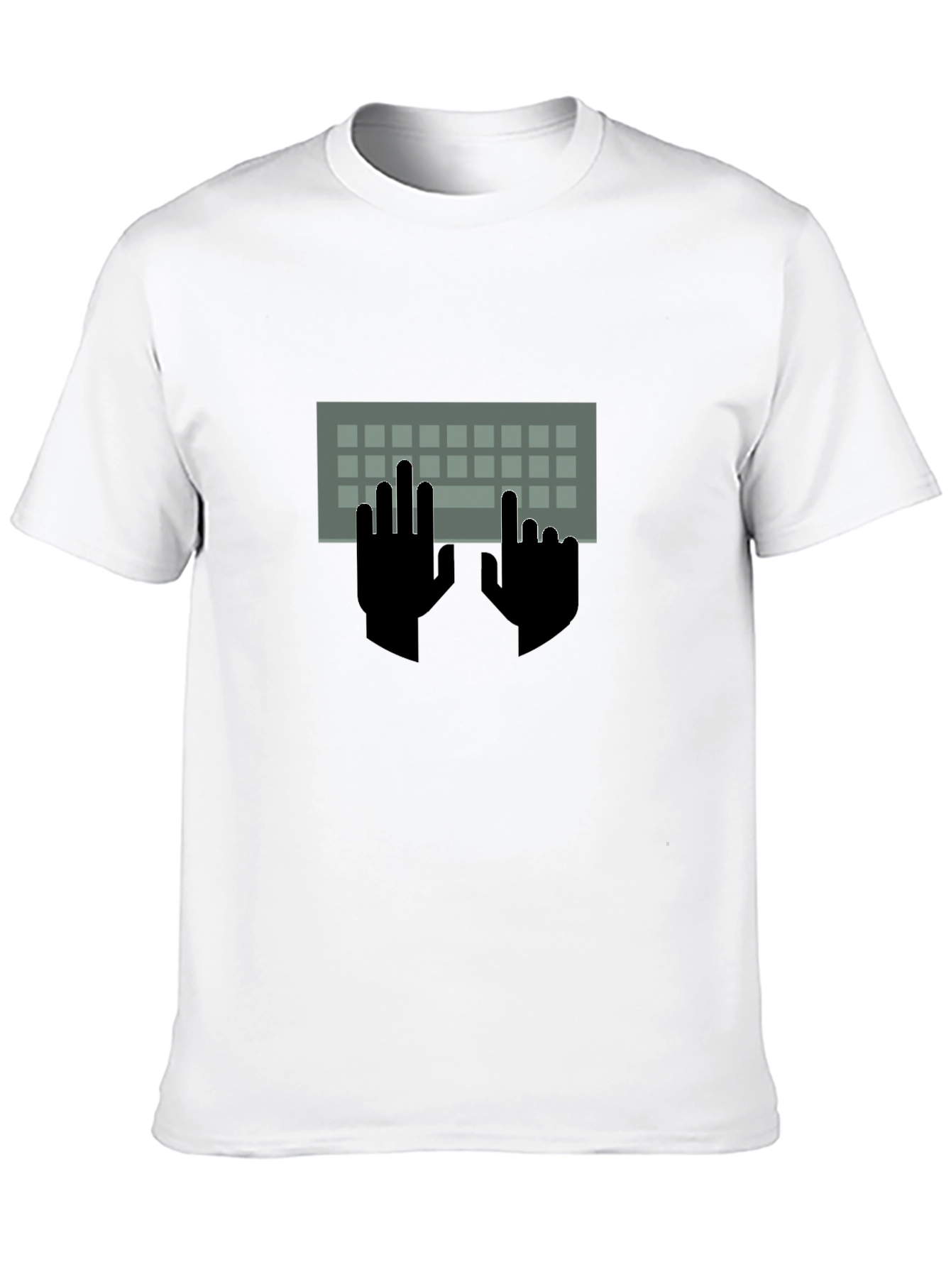 Keyboard Hands Graphic Tee - Programmer Style