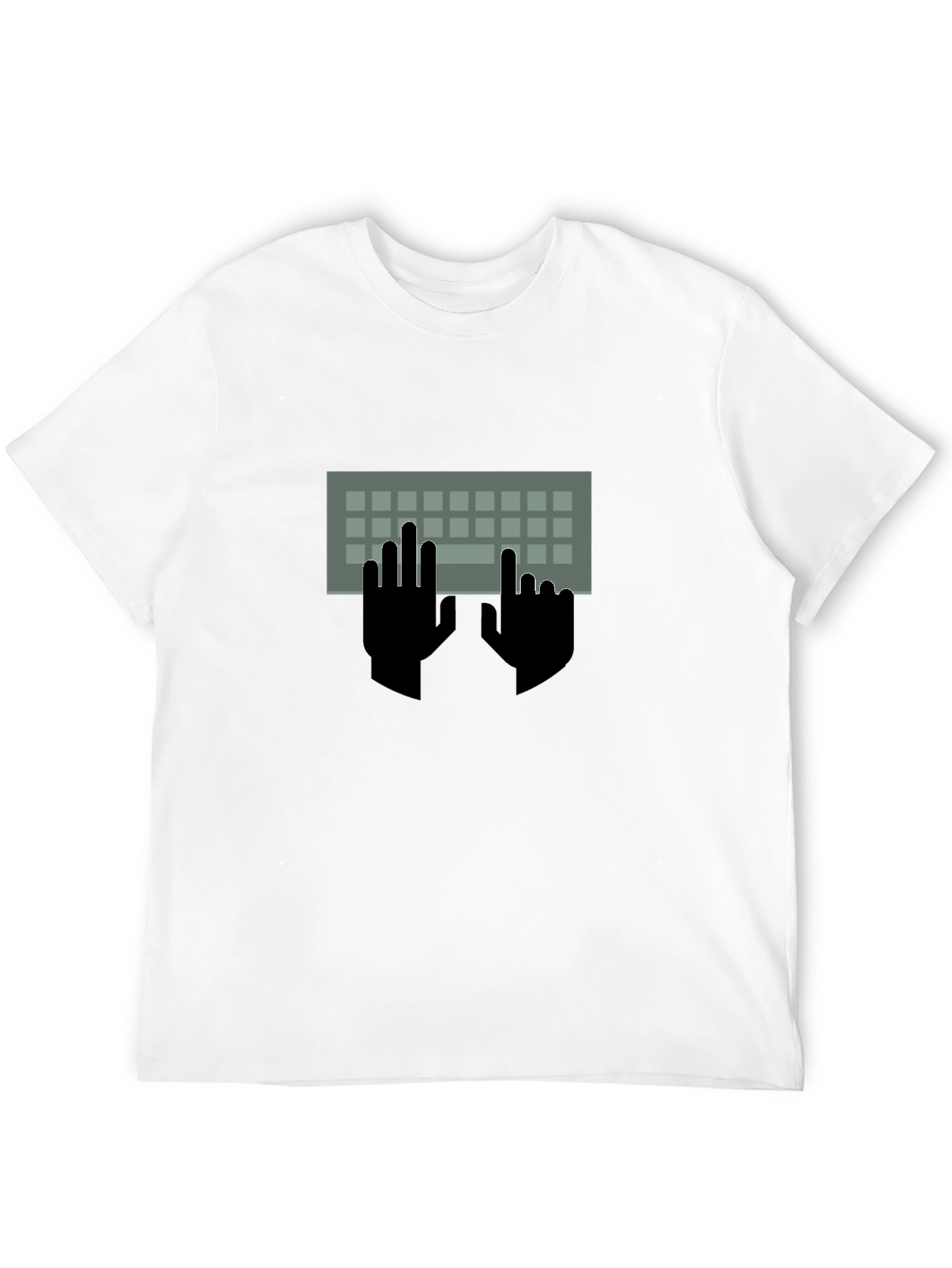 Keyboard Hands Graphic Tee - Programmer Style