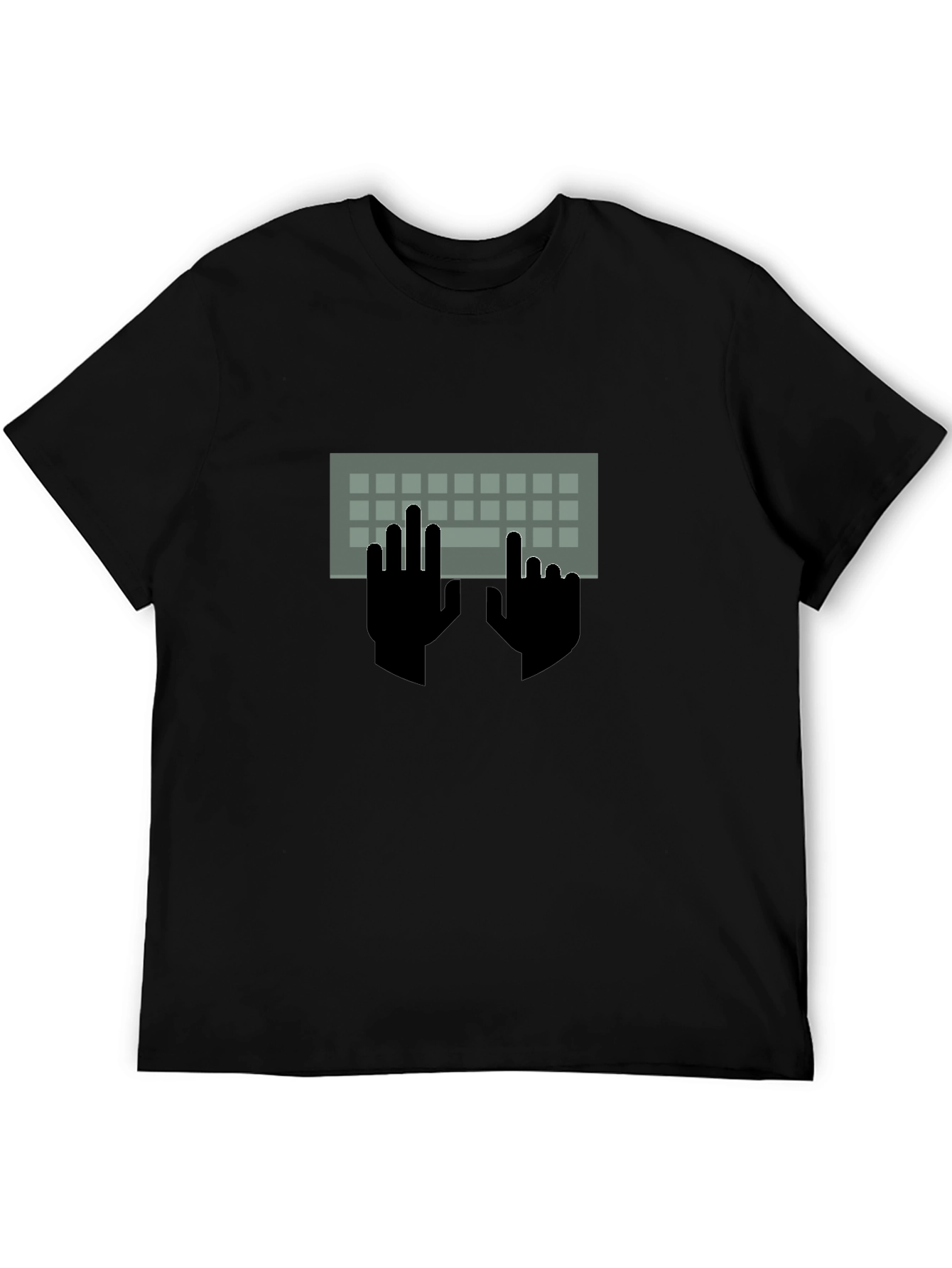 Keyboard Hands Graphic Tee - Programmer Style
