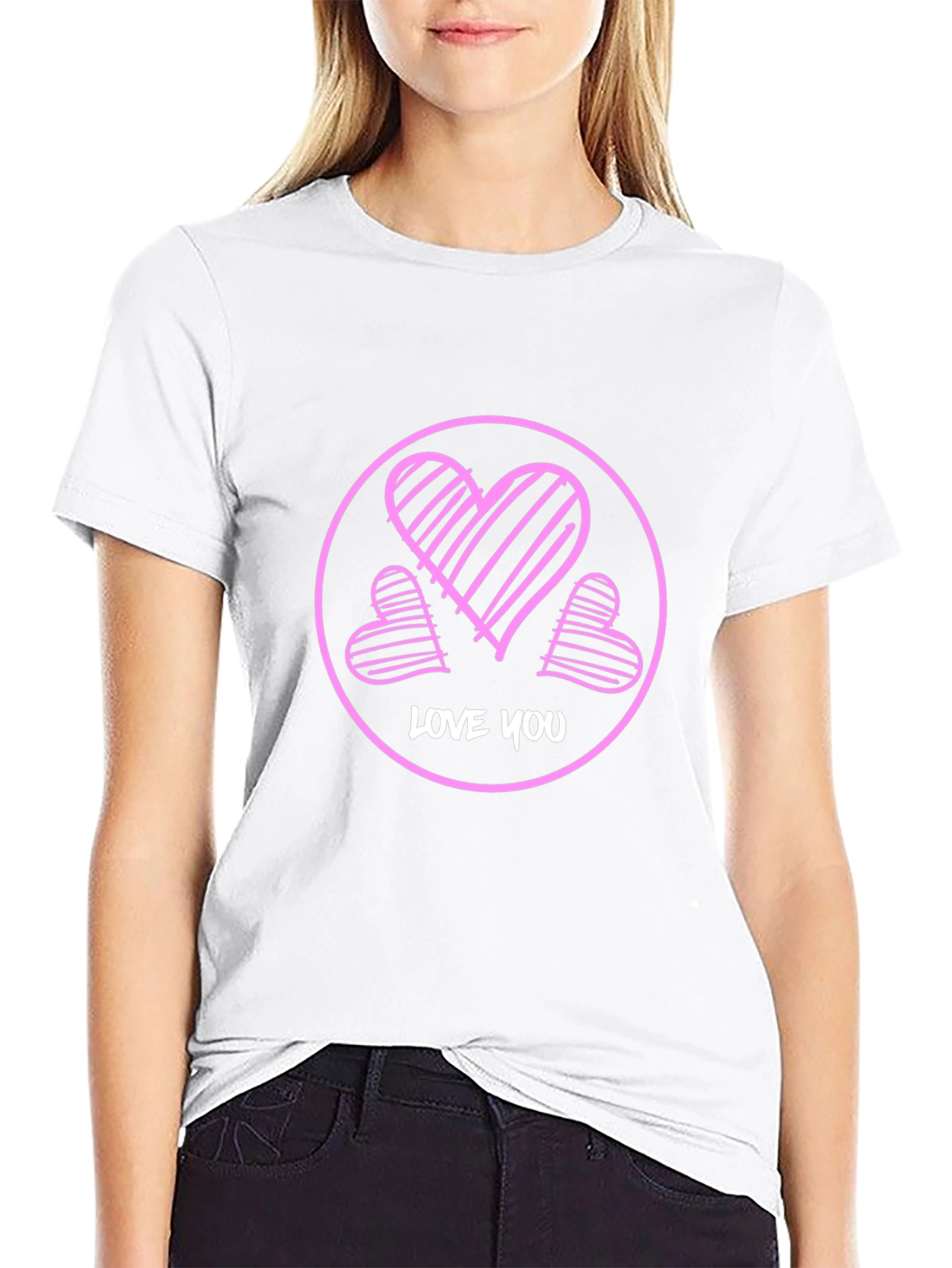 Love You Graphic Black Tee