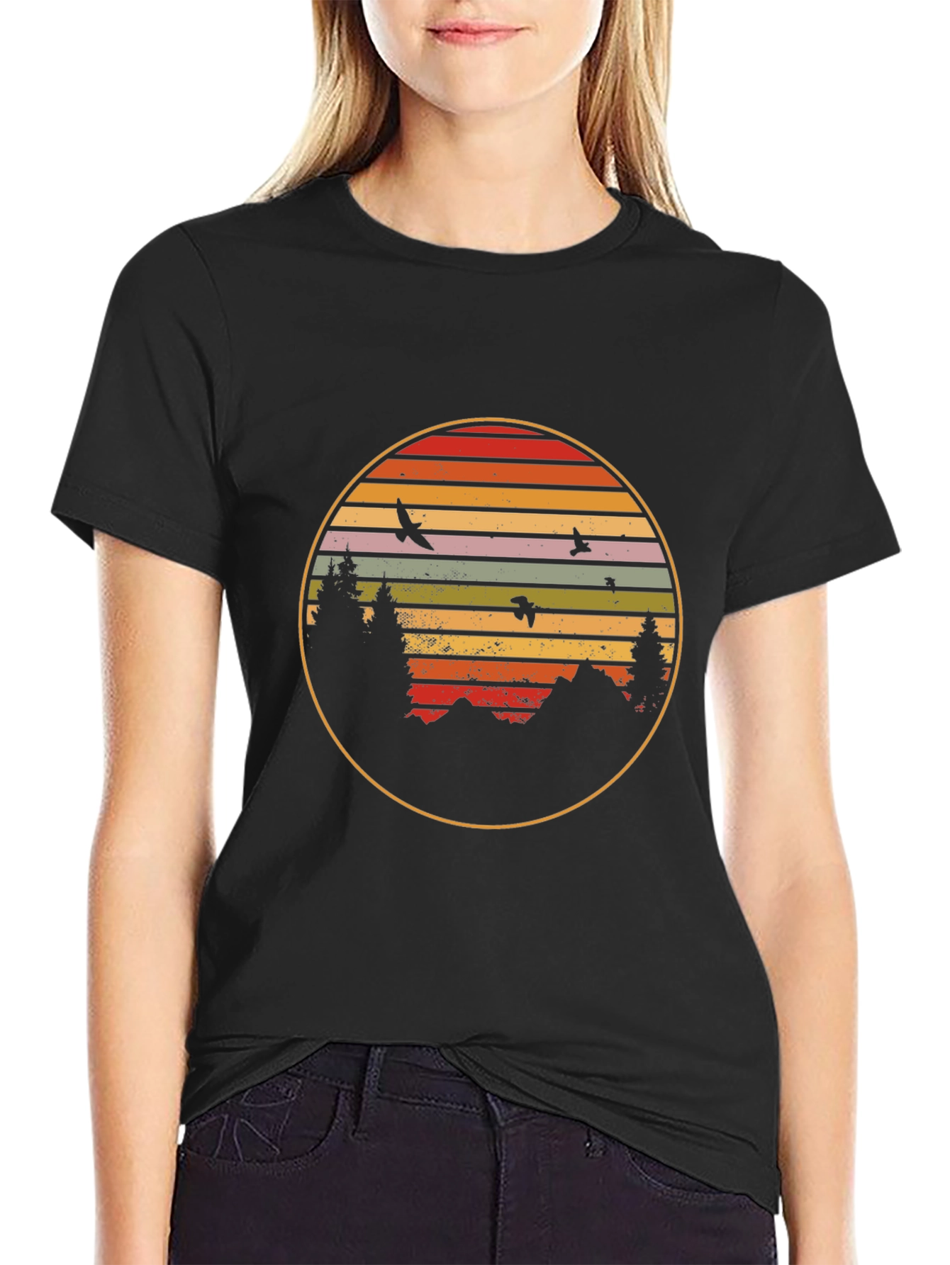 Retro Sunset Nature T-Shirt