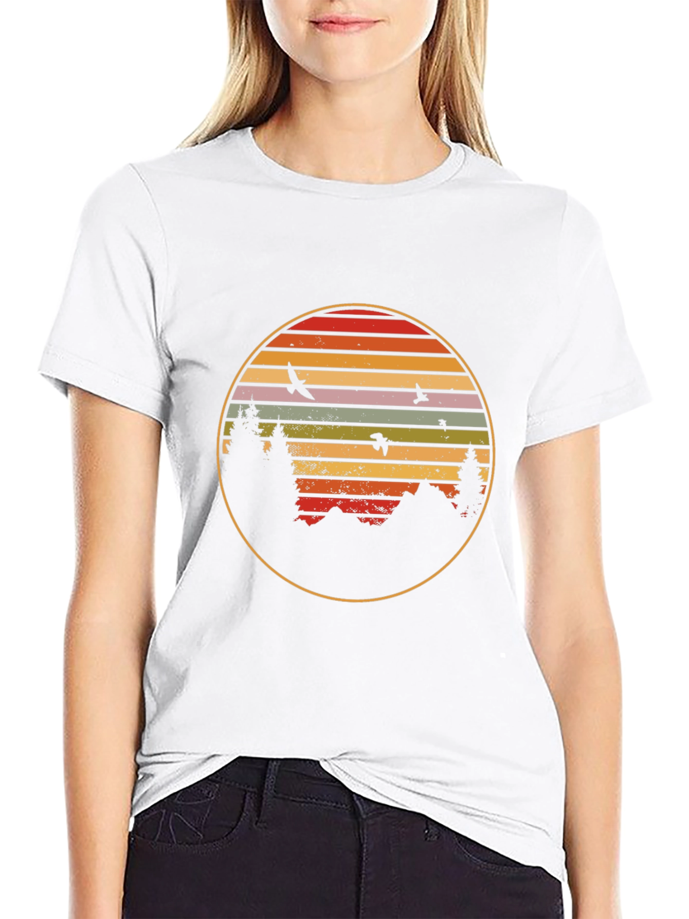 Retro Sunset Nature T-Shirt