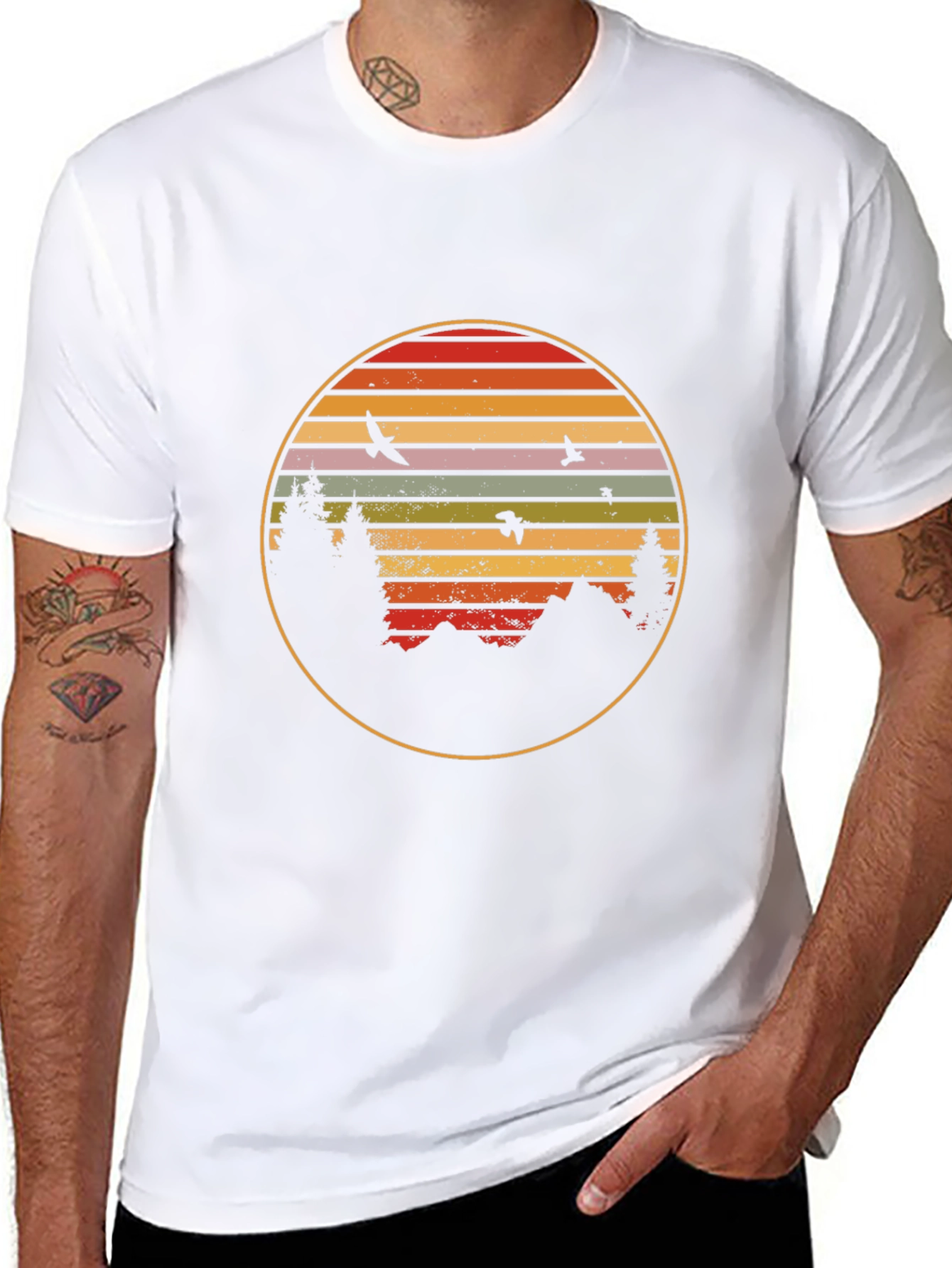 Retro Sunset Nature T-Shirt