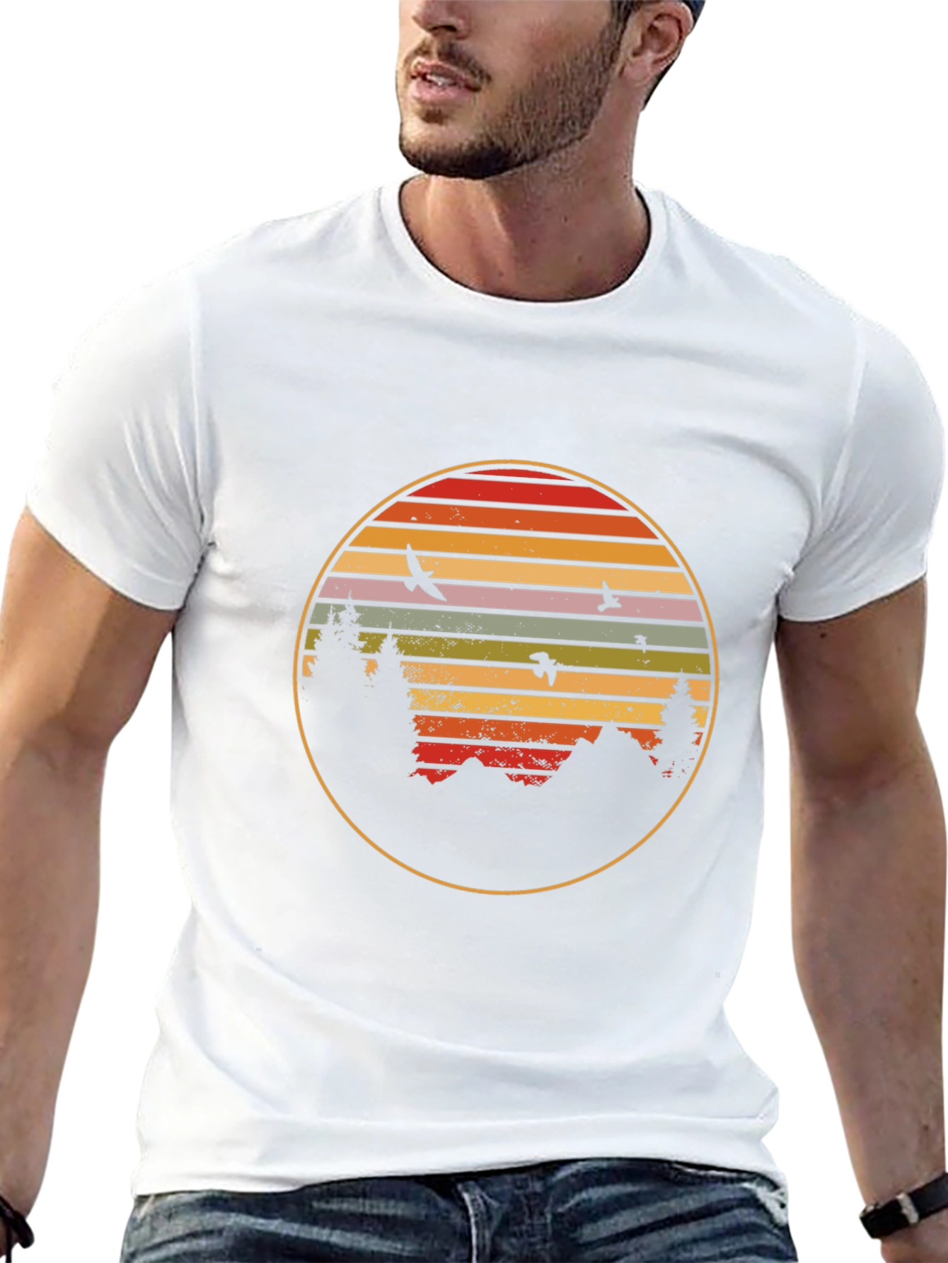 Retro Sunset Nature T-Shirt