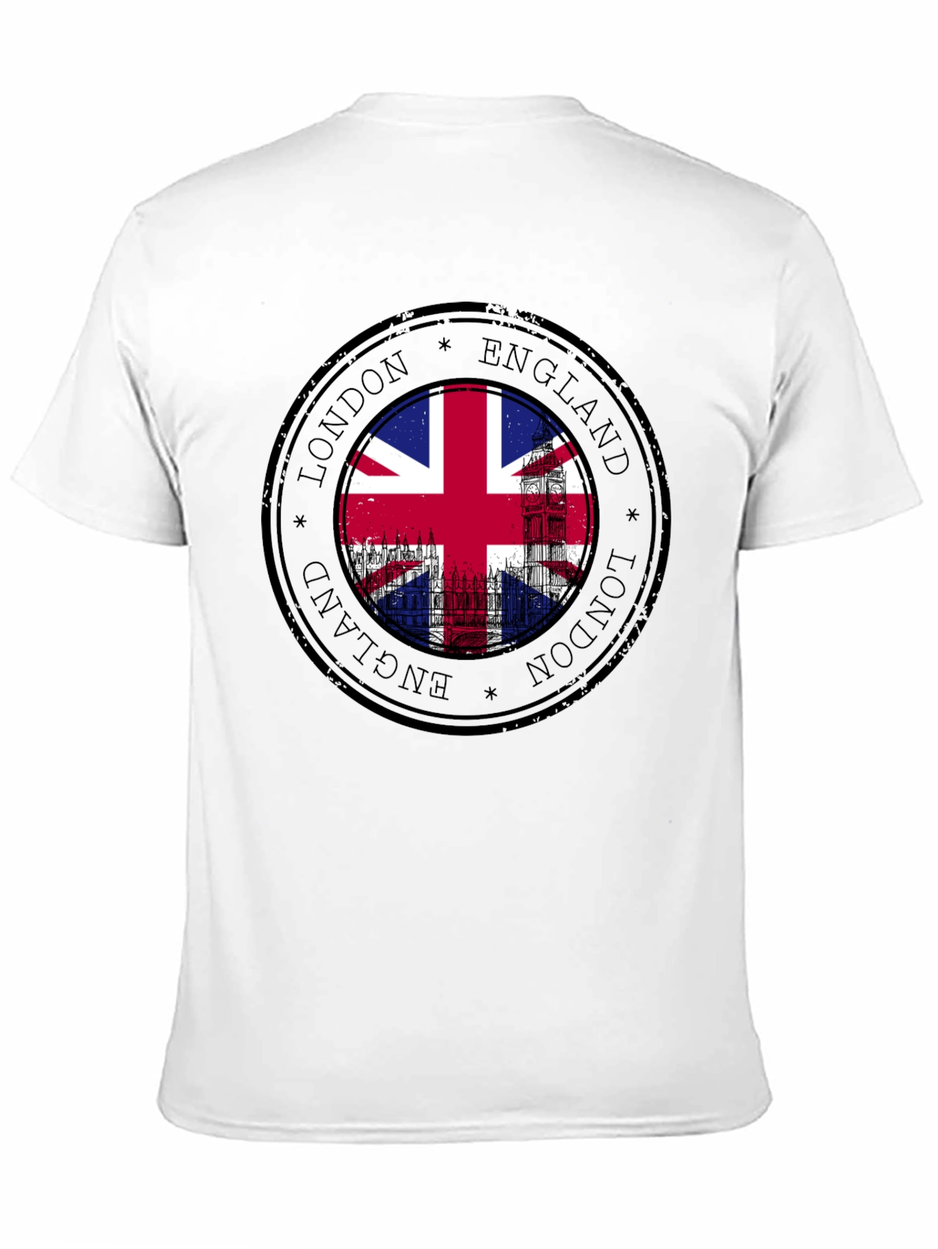 London England Union Jack Stamp T-Shirt