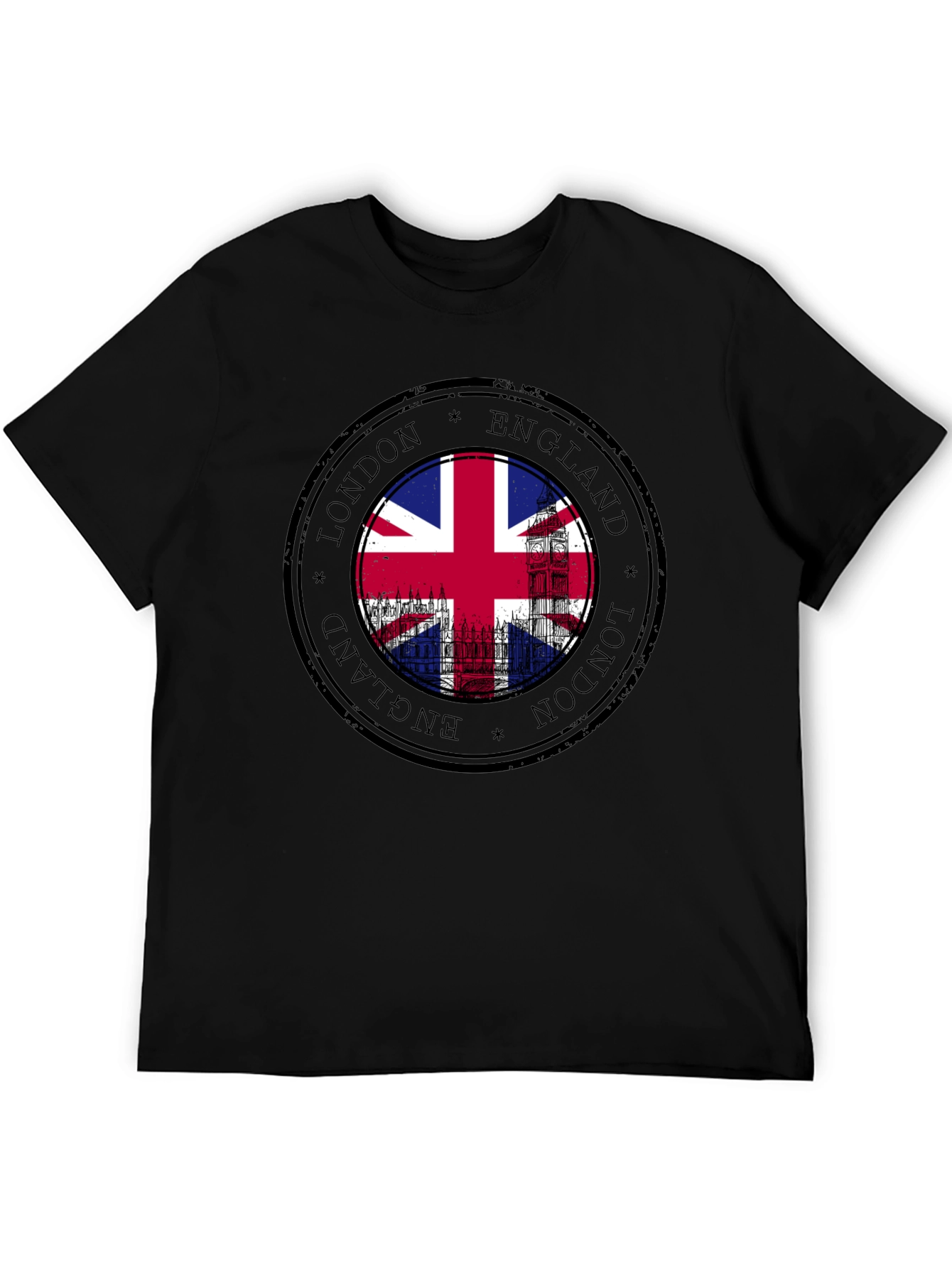 London England Union Jack Stamp T-Shirt