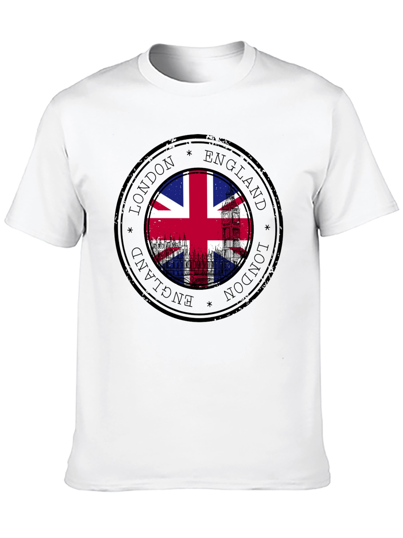 London England Union Jack Stamp T-Shirt