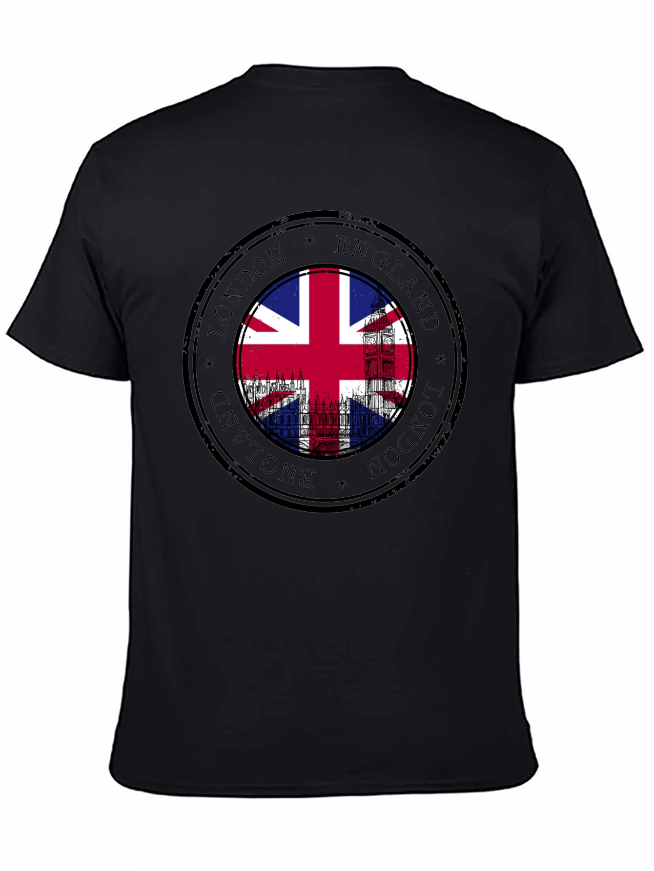 London England Union Jack Stamp T-Shirt