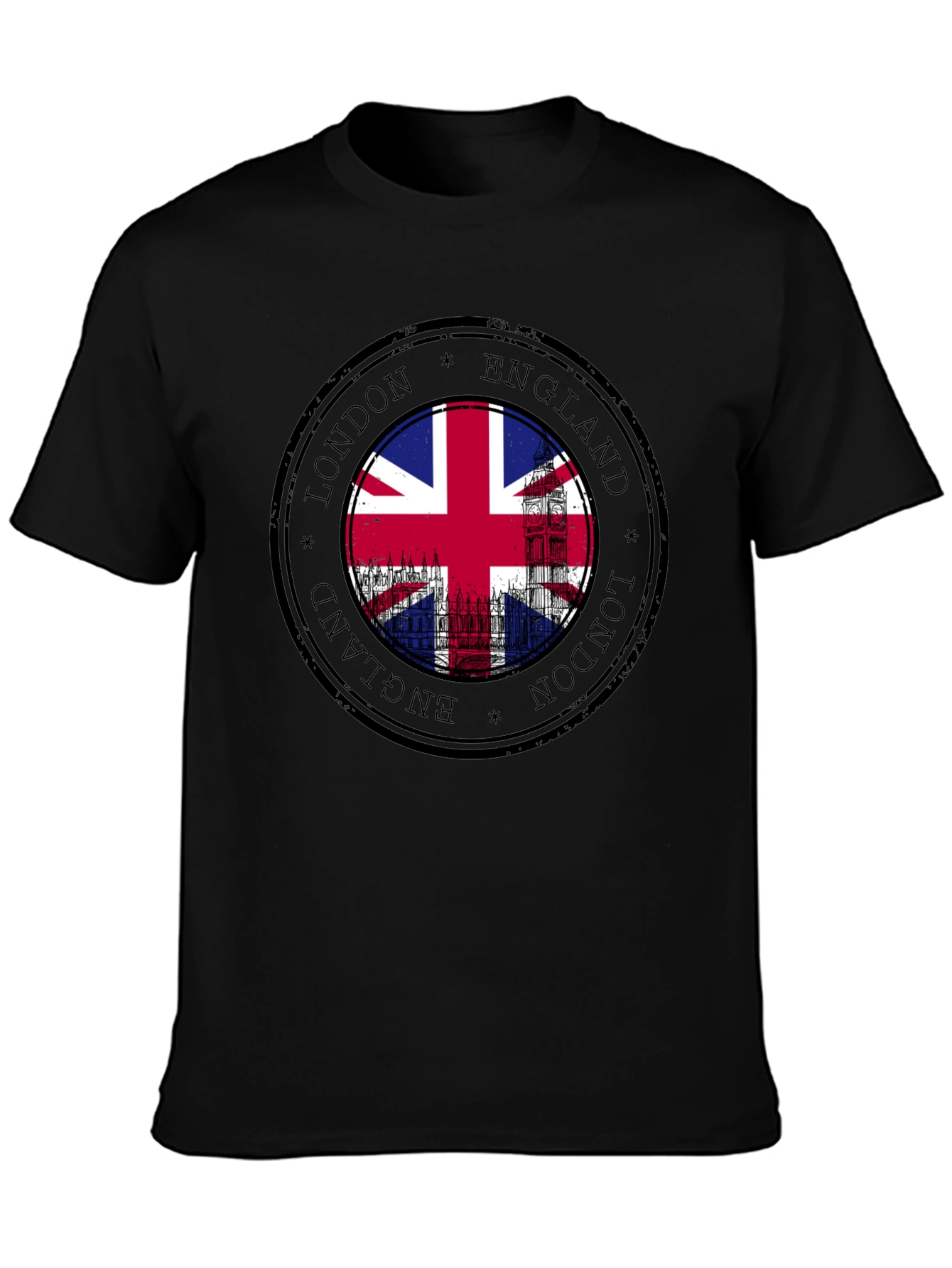 London England Union Jack Stamp T-Shirt