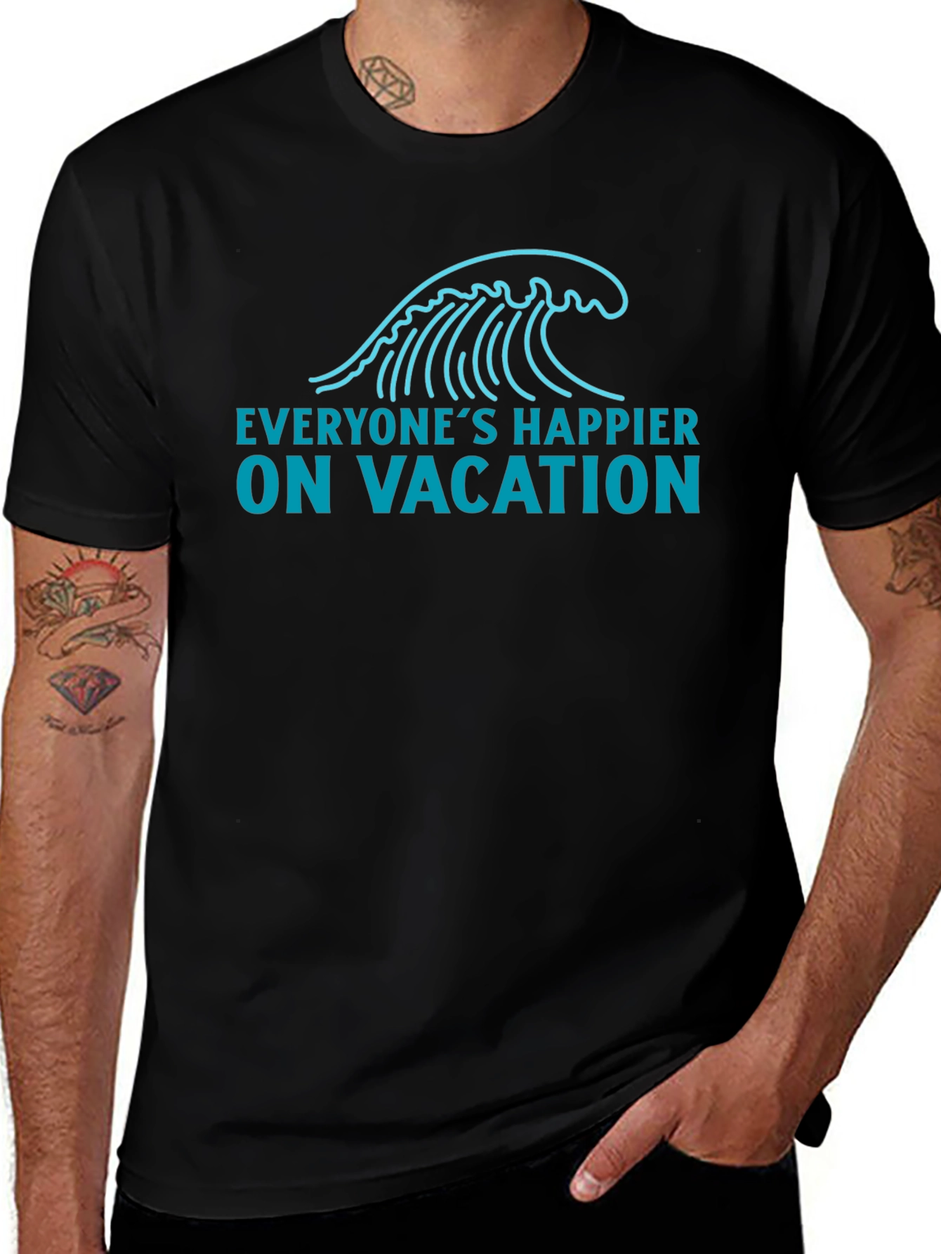 Vacation Wave Graphic Tee - Relaxed Fit