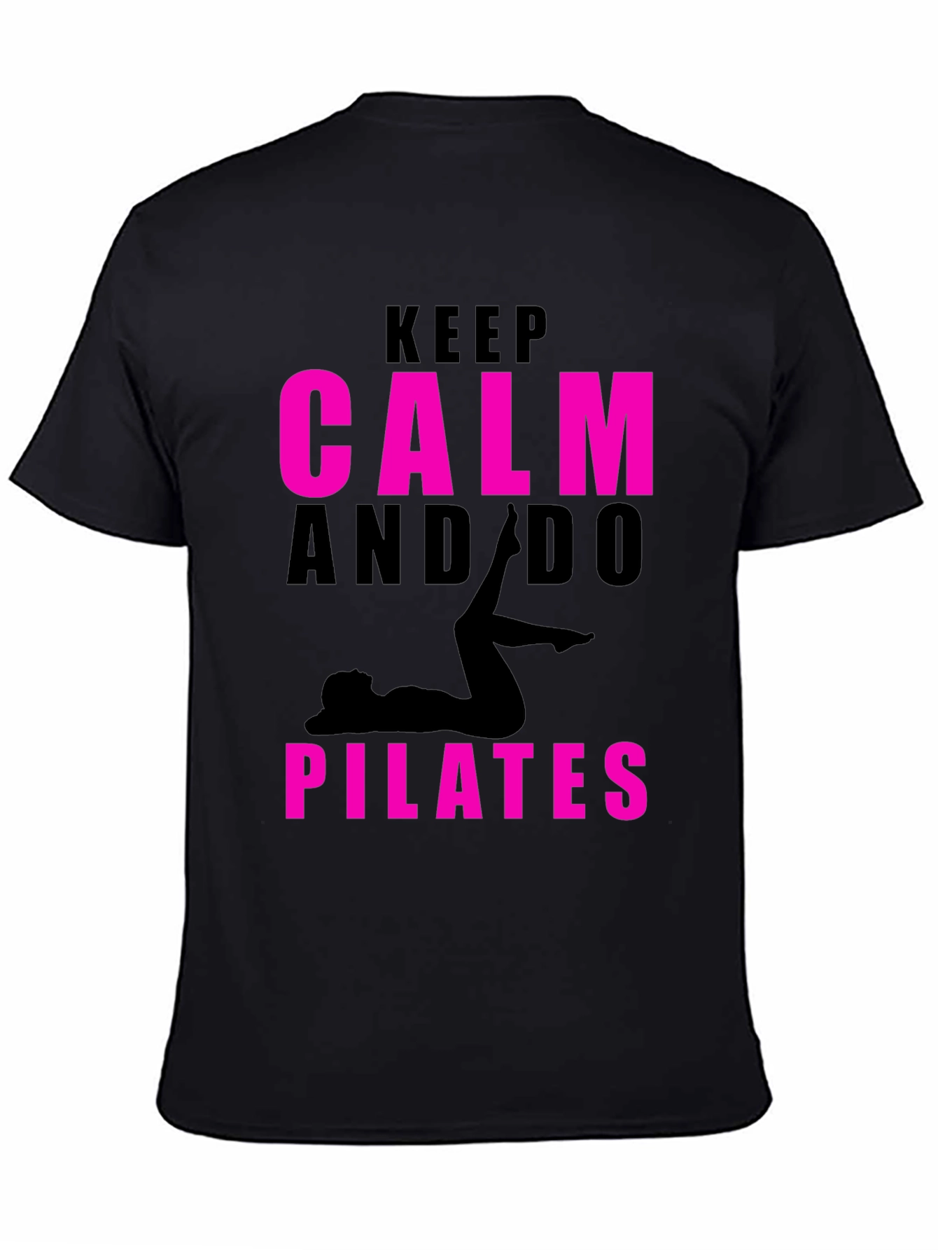 Keep Calm and Do Pilates Black T-Shirt