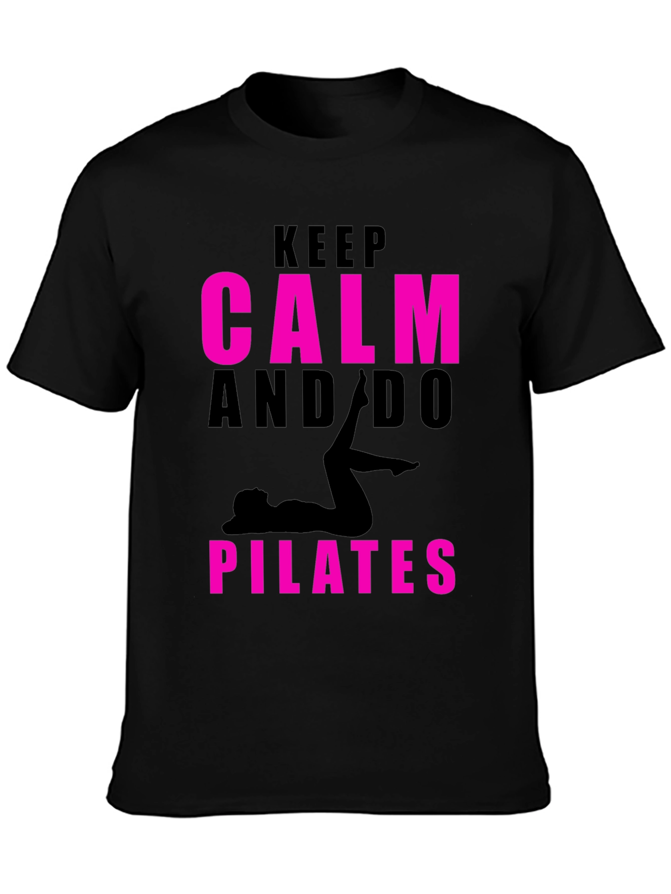 Keep Calm and Do Pilates Black T-Shirt