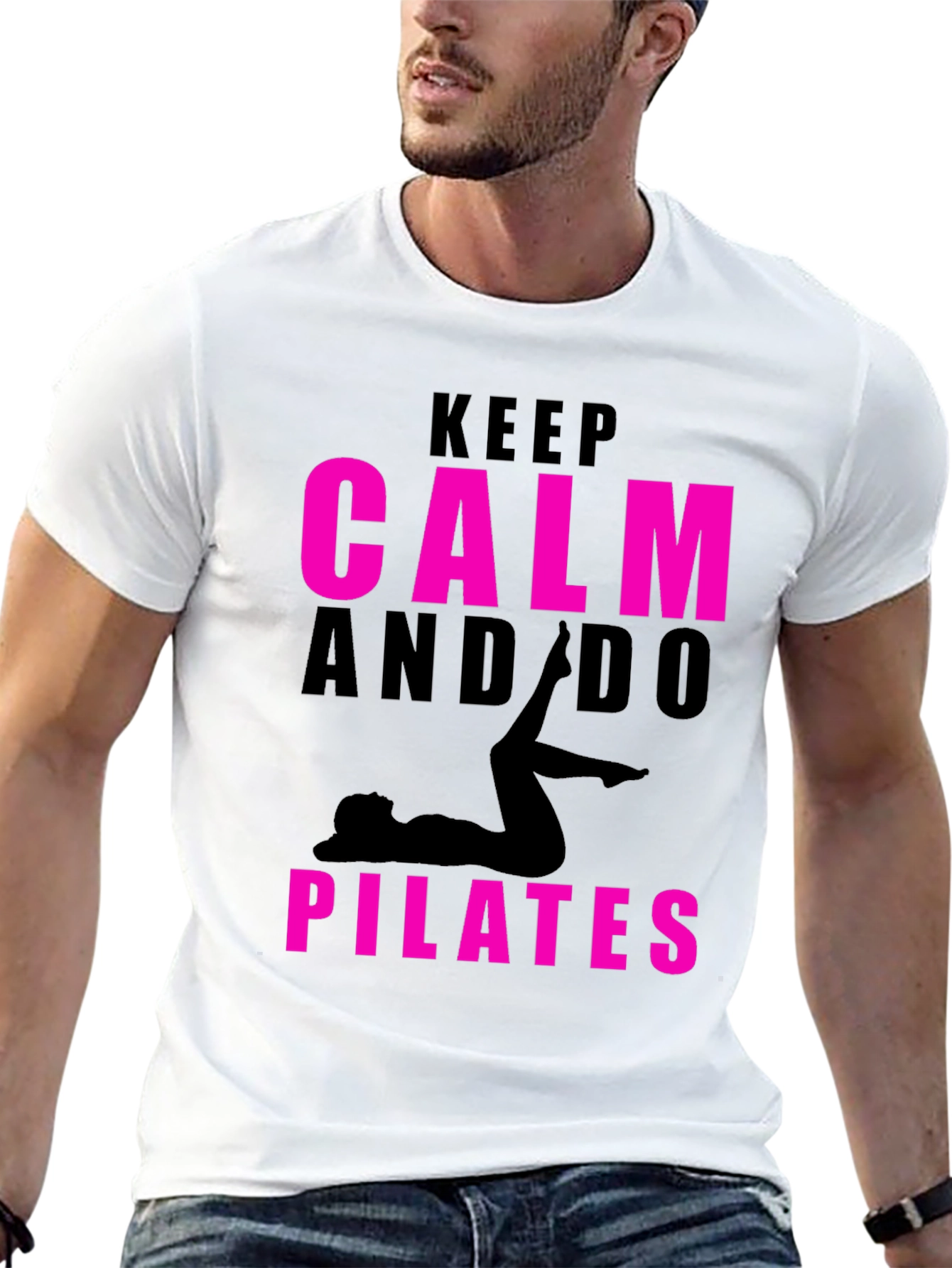Keep Calm and Do Pilates Black T-Shirt