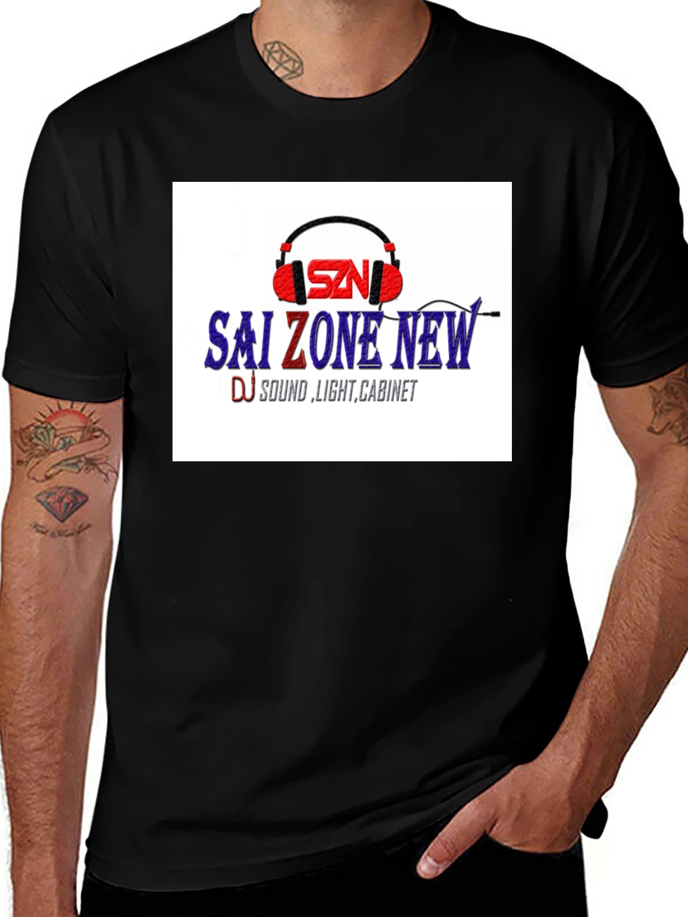 Sai Zone New Black Graphic T-Shirt