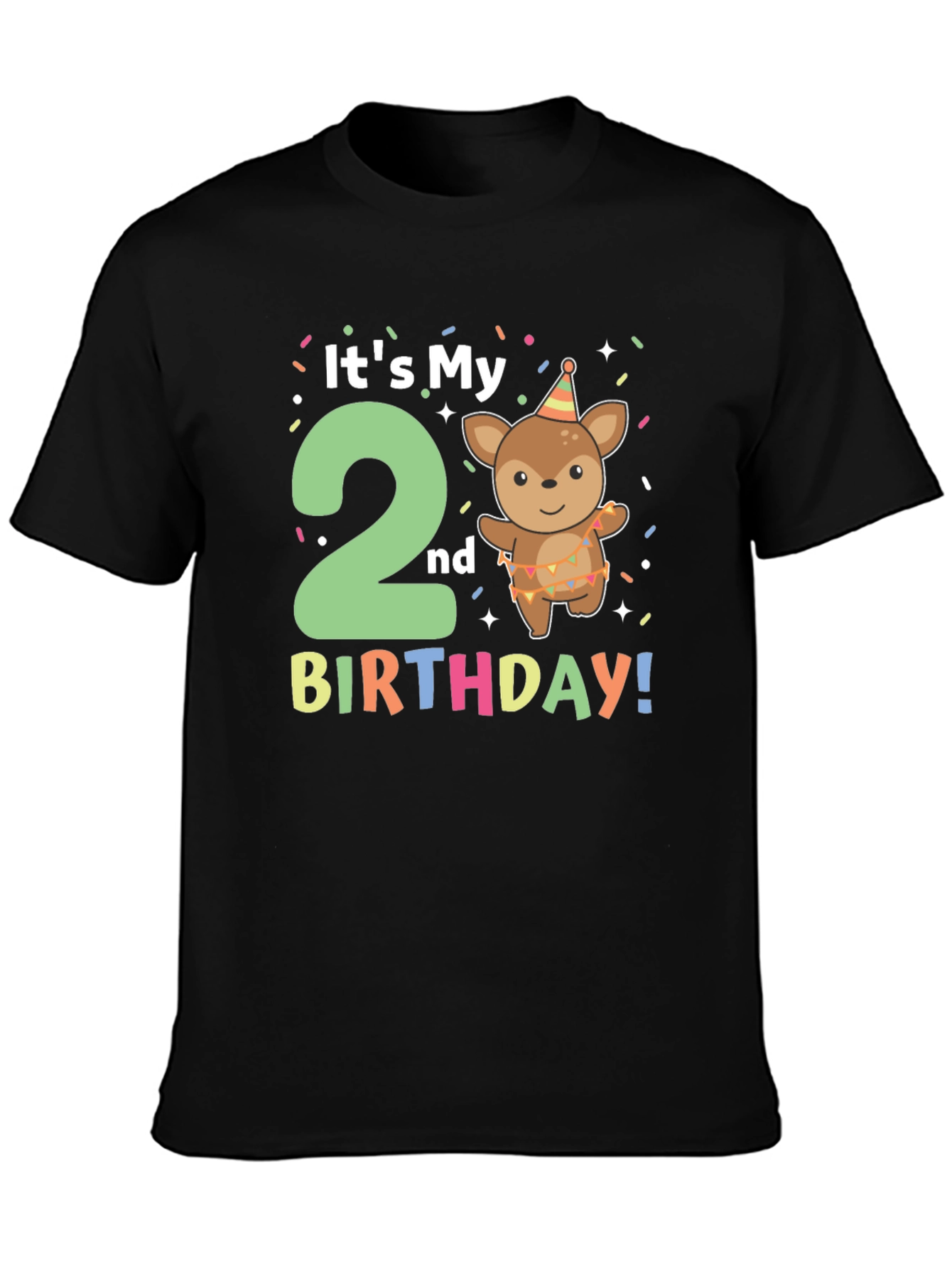 Its My 2nd Birthday T-Shirt - Cute Cartoon Deer