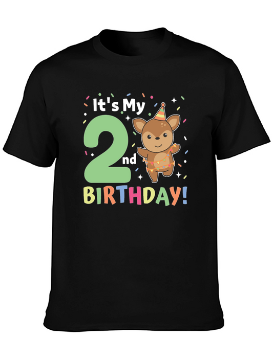 Its My 2nd Birthday T-Shirt - Cute Cartoon Deer