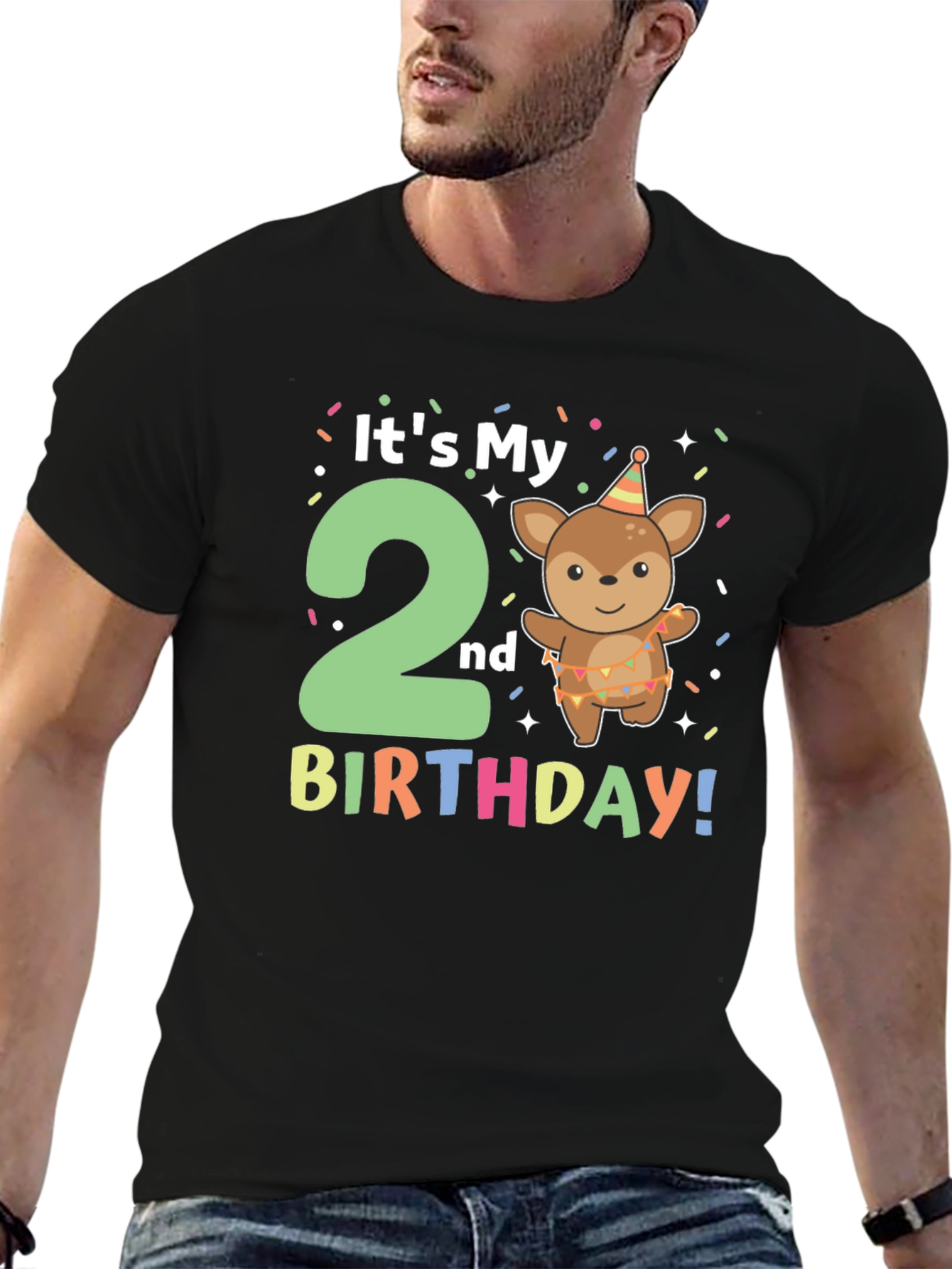 Its My 2nd Birthday T-Shirt - Cute Cartoon Deer