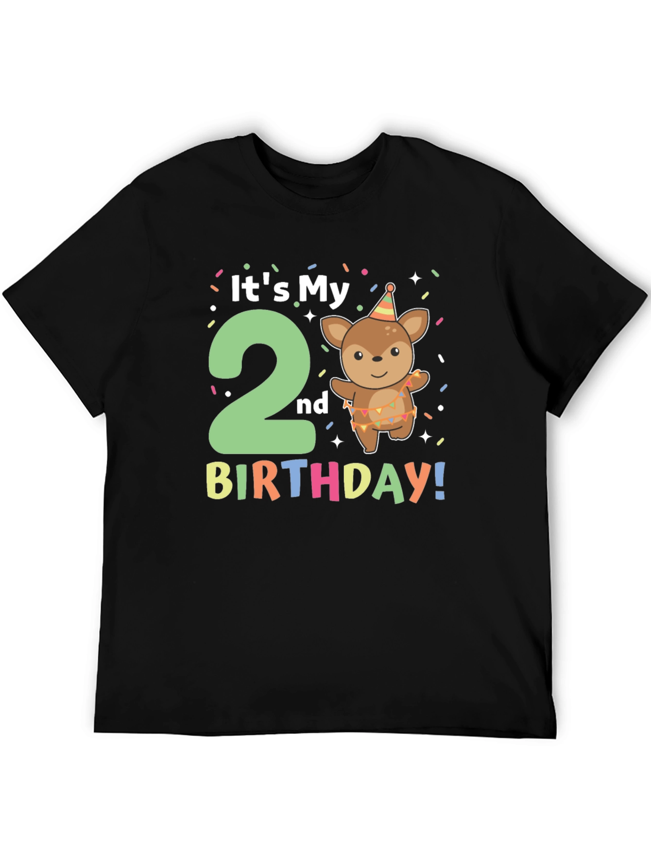Its My 2nd Birthday T-Shirt - Cute Cartoon Deer
