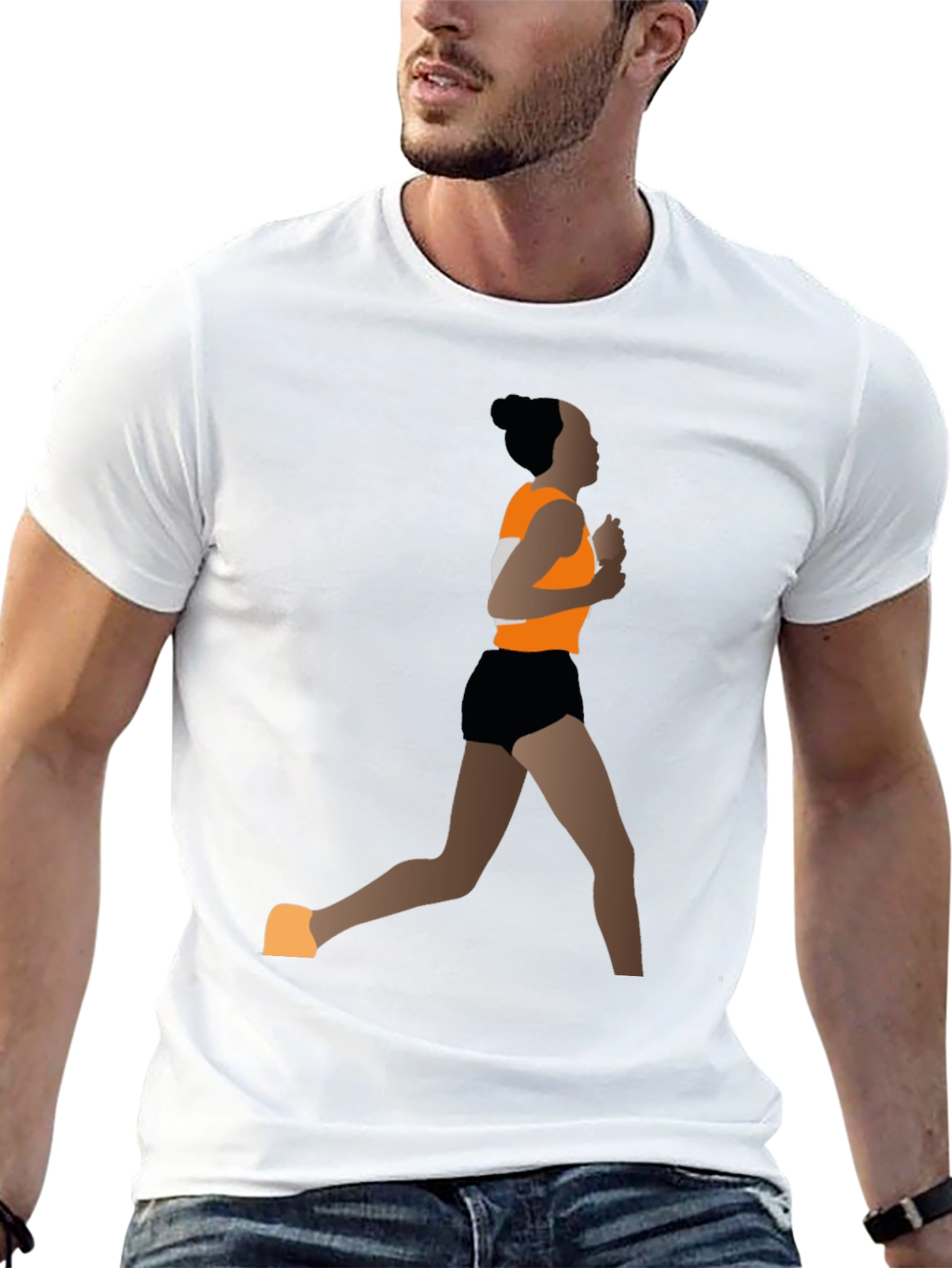 Runner Graphic Tee - Black Athletic Style Shirt