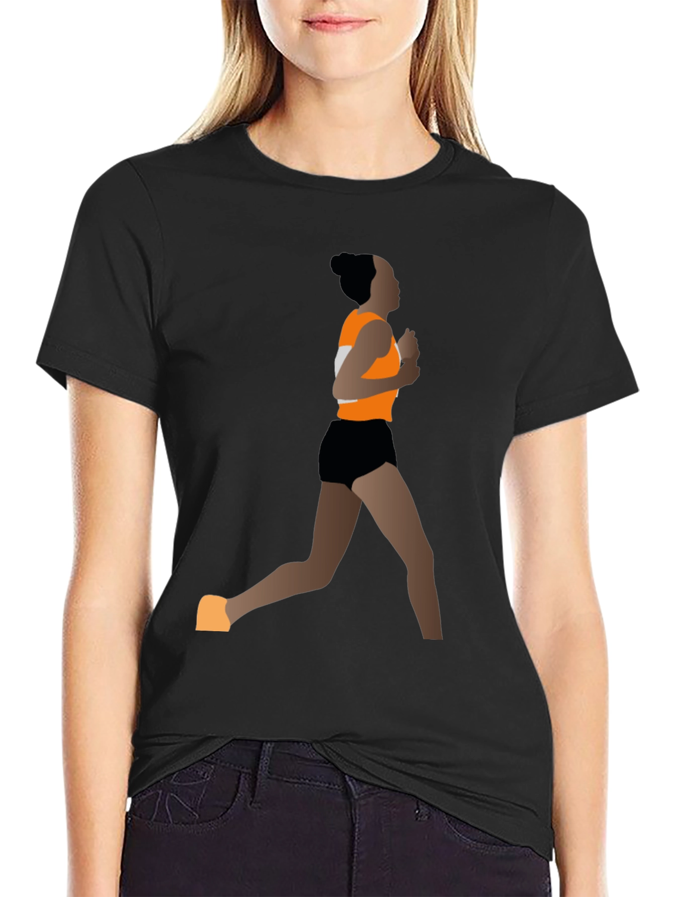Runner Graphic Tee - Black Athletic Style Shirt