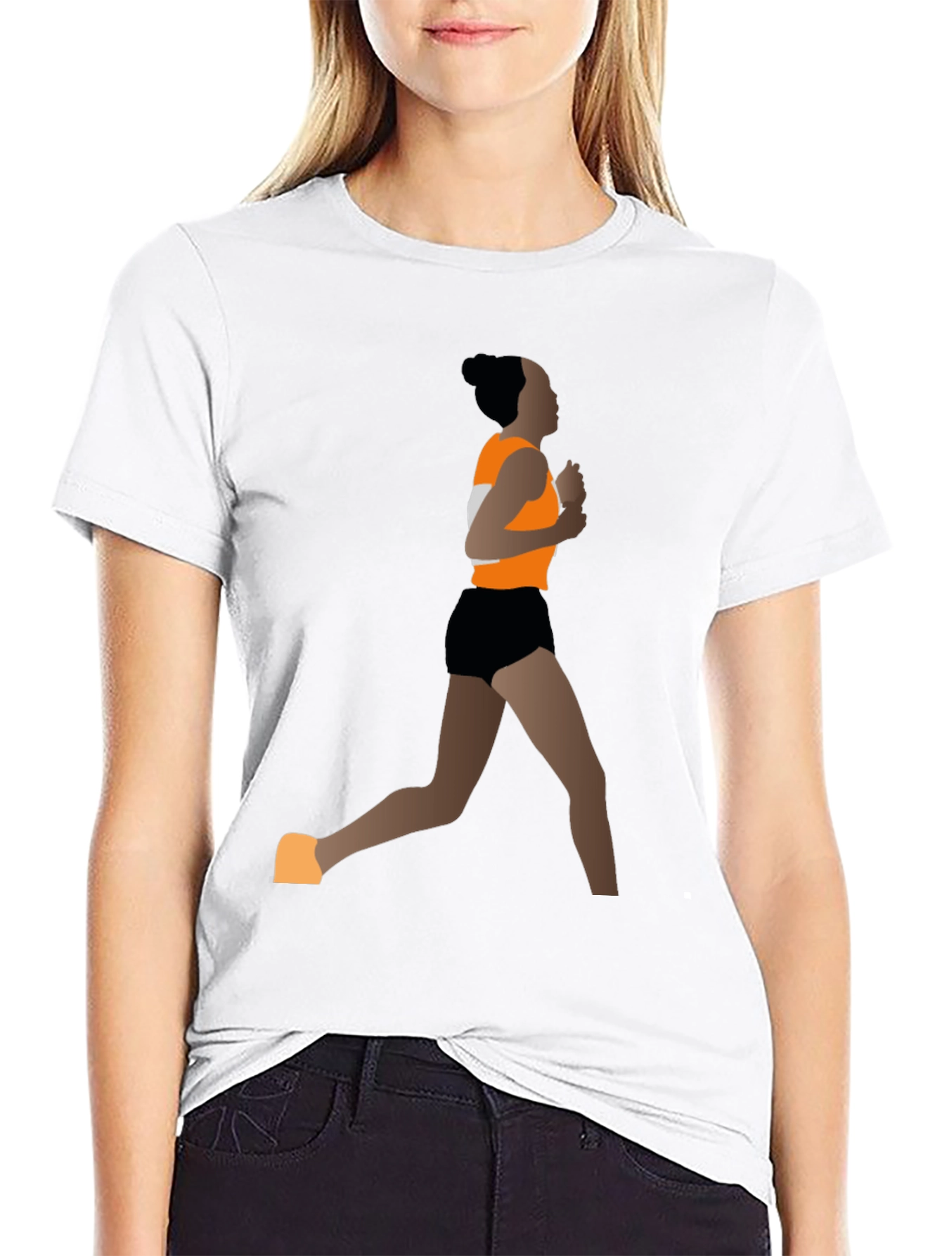 Runner Graphic Tee - Black Athletic Style Shirt