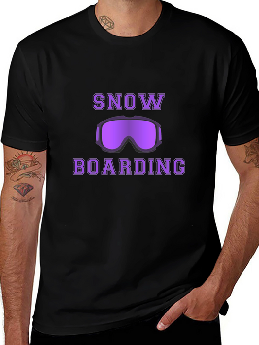 Snowboarding Goggles T-Shirt - Stylish Black Tee