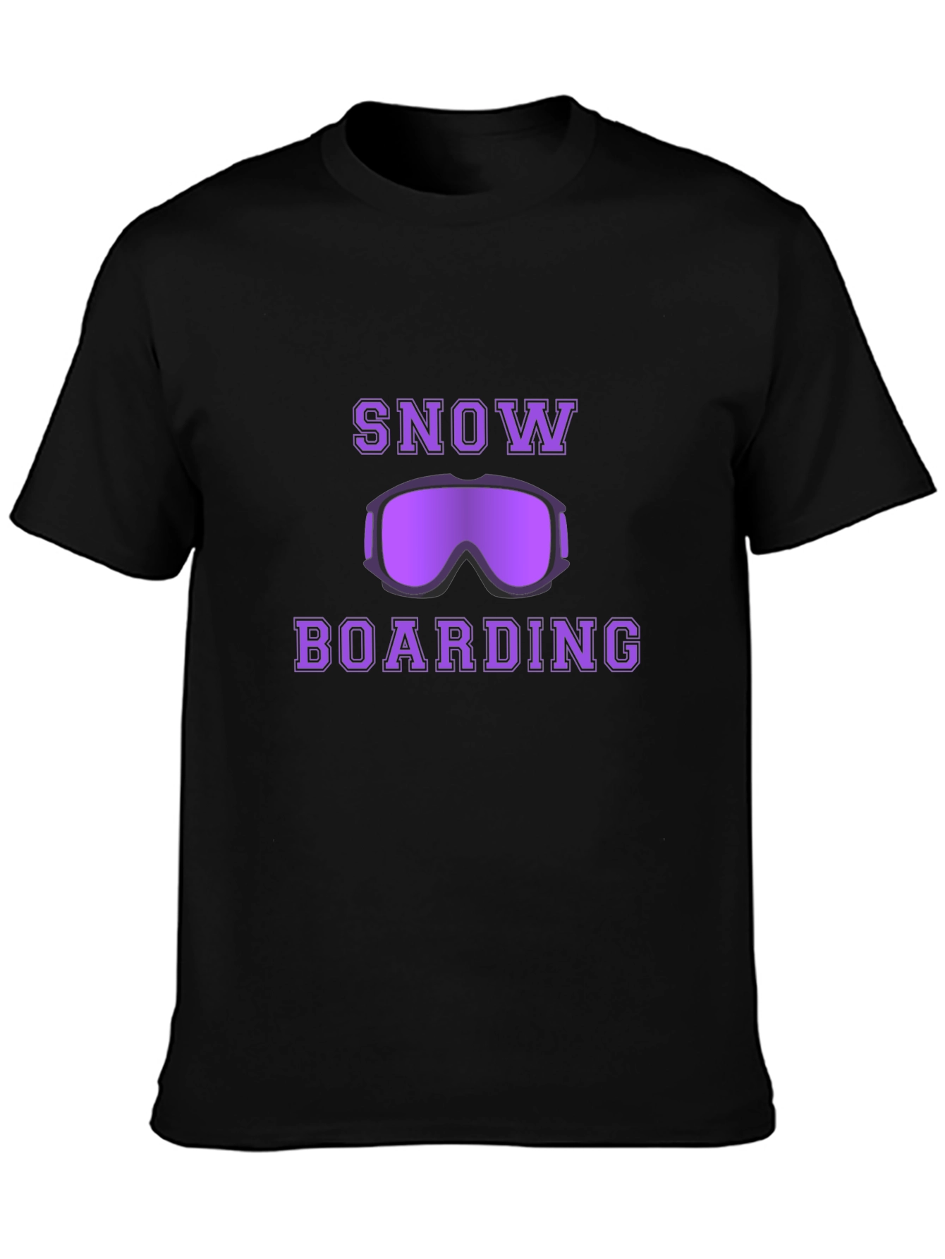 Snowboarding Goggles T-Shirt - Stylish Black Tee
