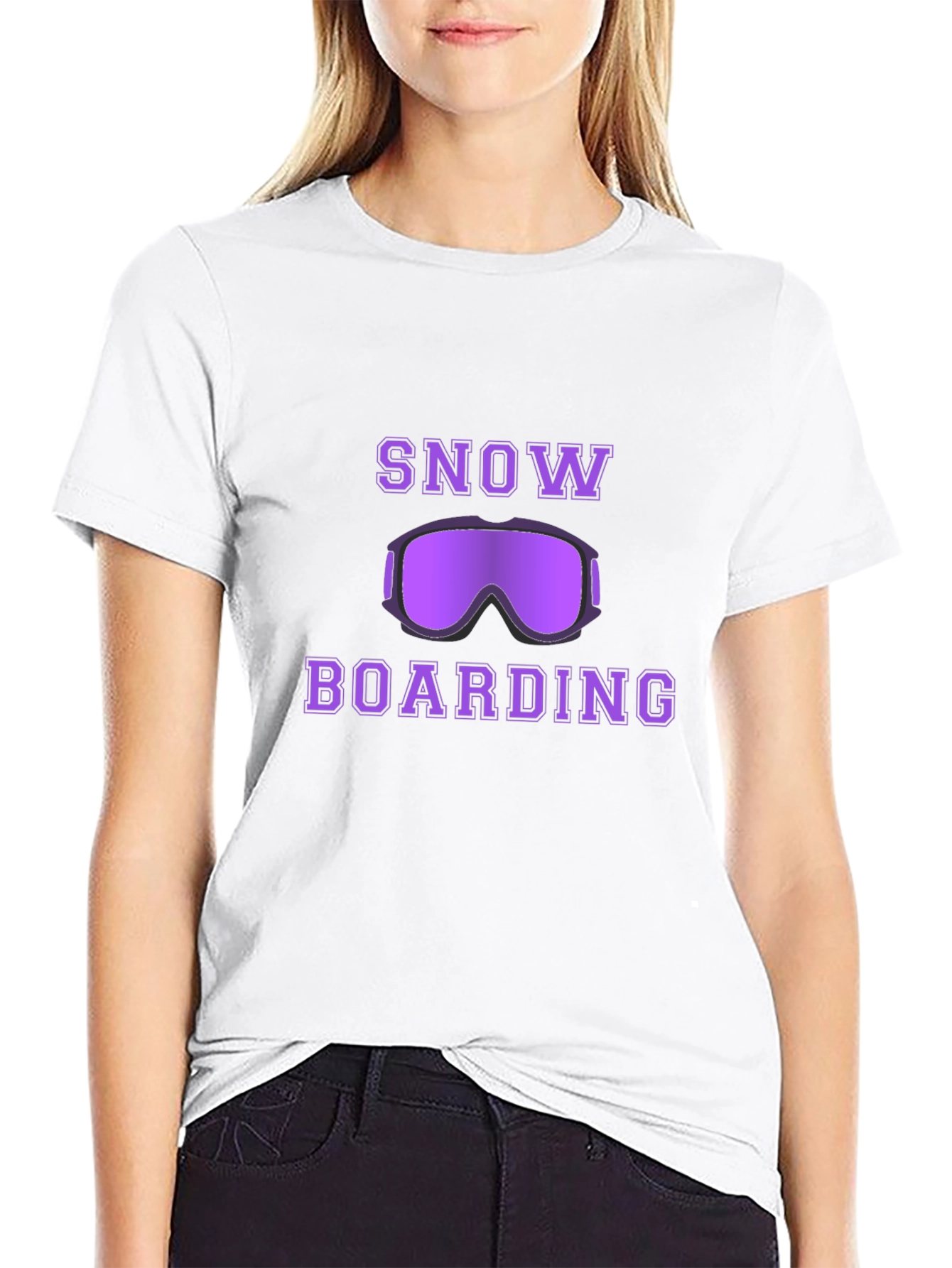 Snowboarding Goggles T-Shirt - Stylish Black Tee