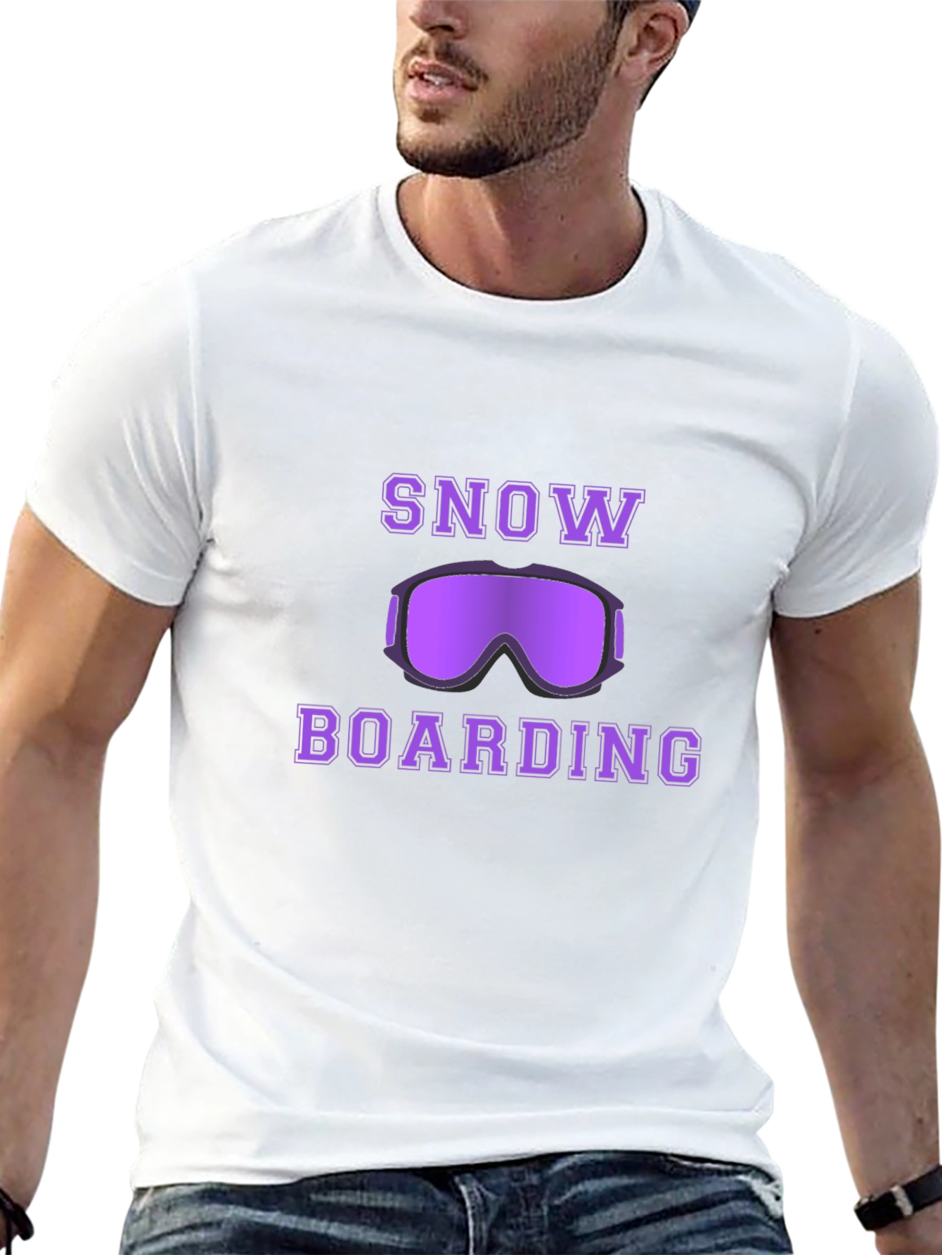 Snowboarding Goggles T-Shirt - Stylish Black Tee