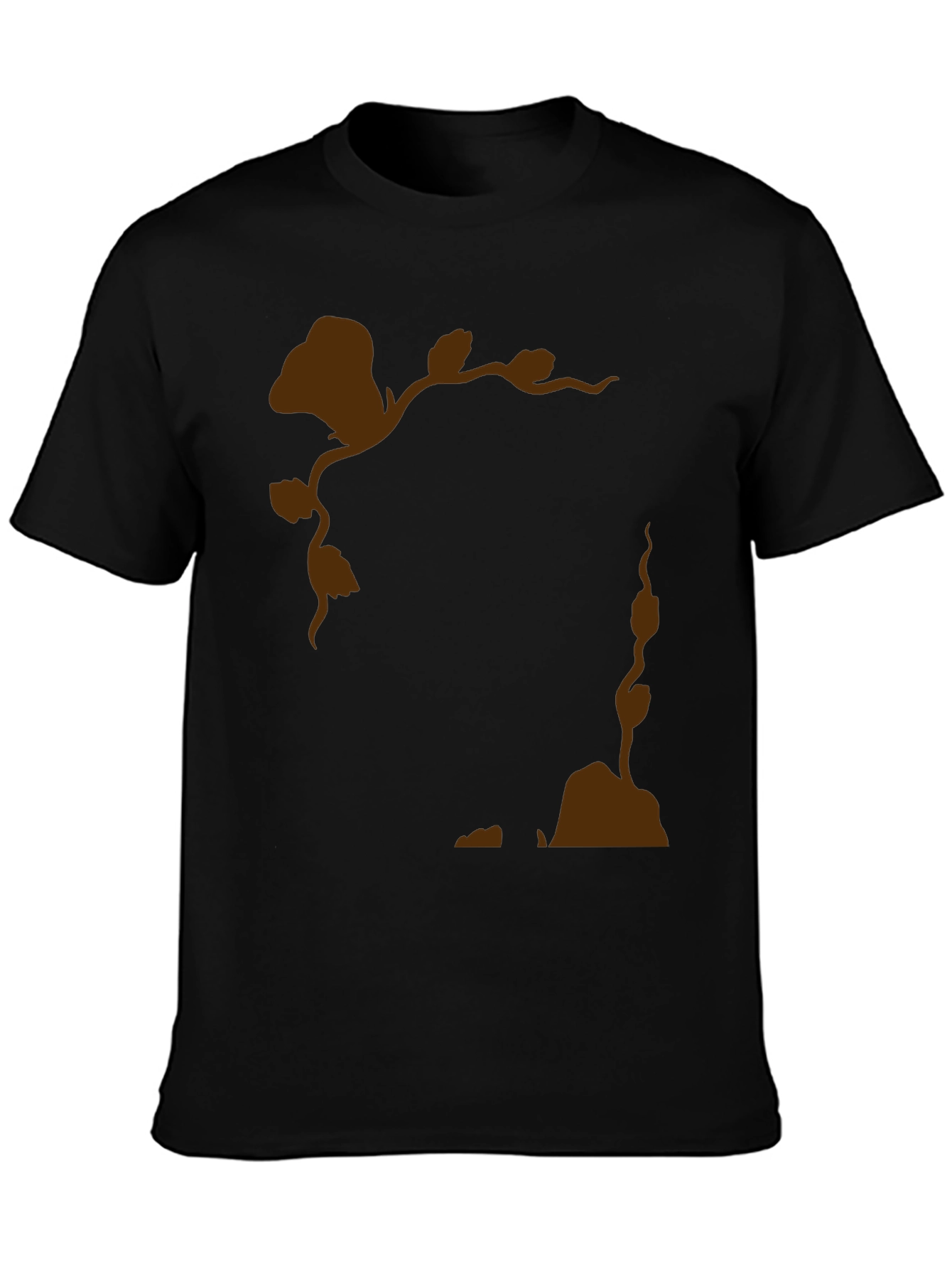 Nature Silhouette Graphic Black T-Shirt