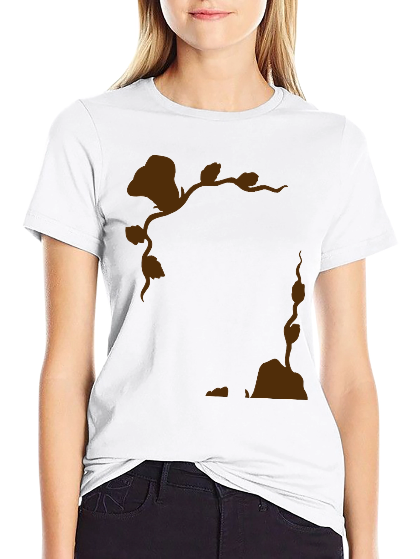 Nature Silhouette Graphic Black T-Shirt