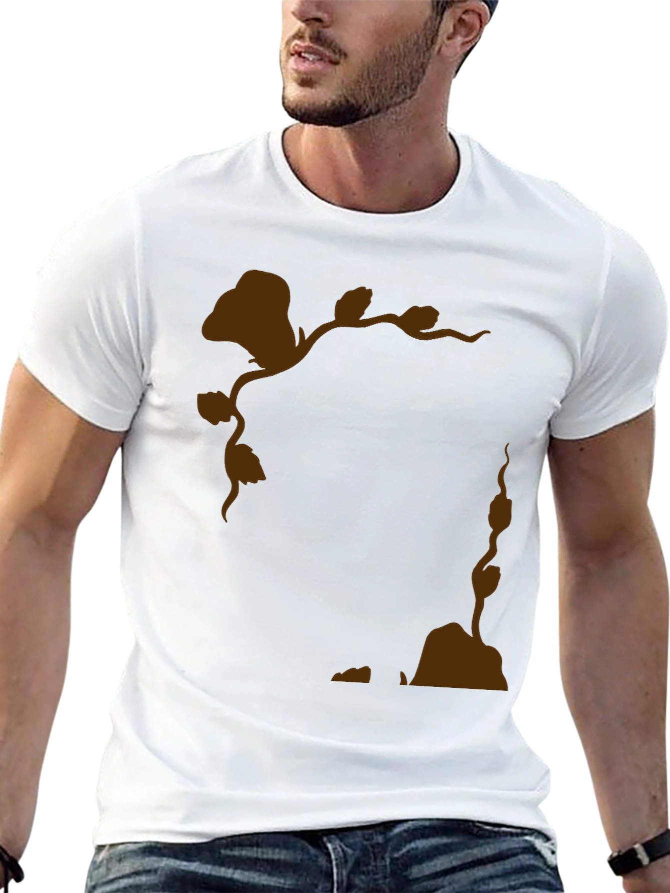 Nature Silhouette Graphic Black T-Shirt