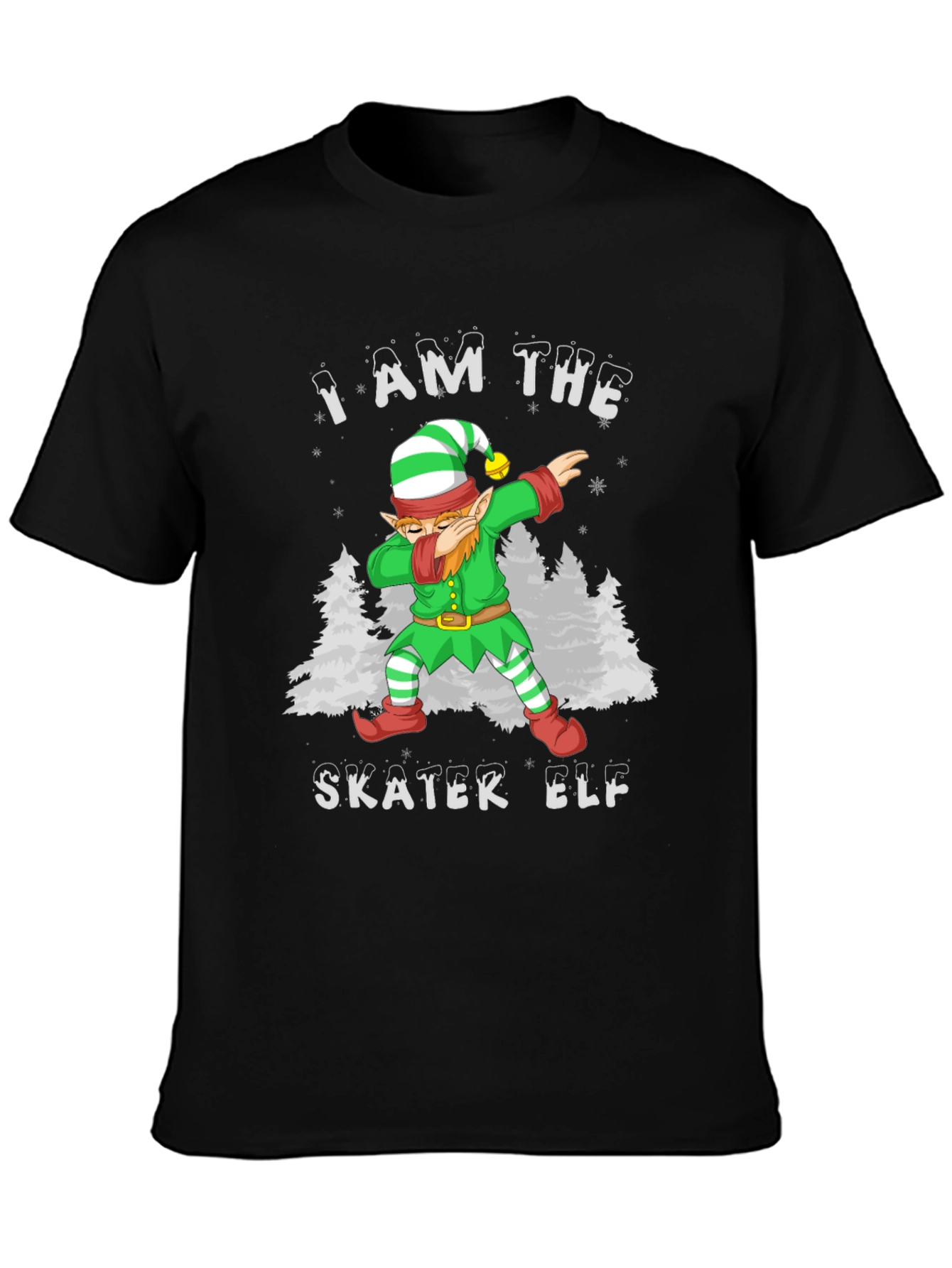Skater Elf Christmas T-Shirt