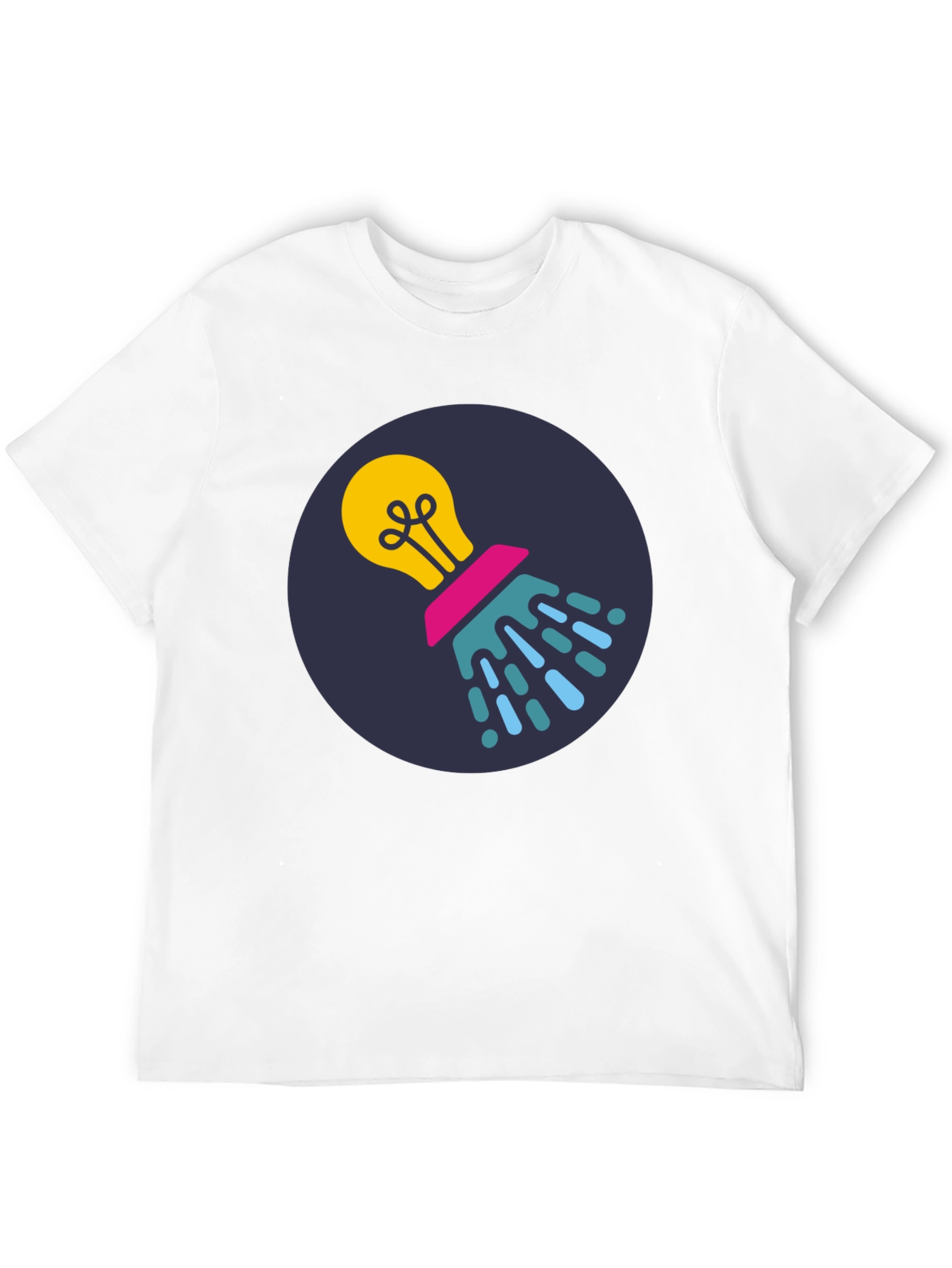 Creative Idea Lightbulb Black T-Shirt