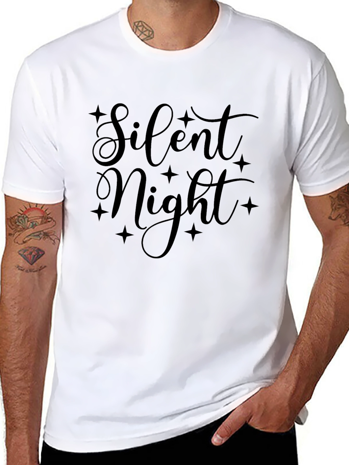 Silent Night Graphic Tee - Mens Black T-Shirt