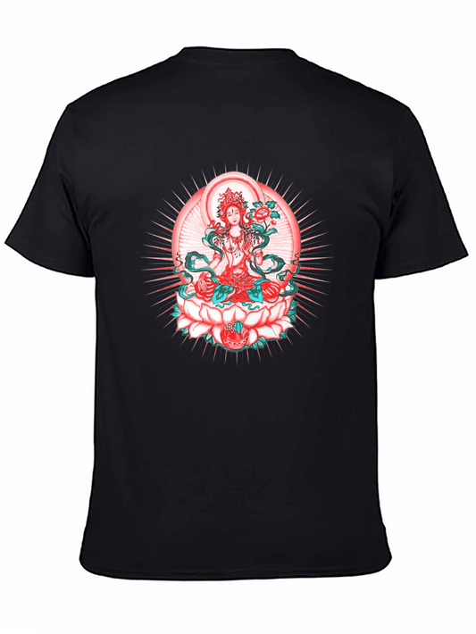 Lotus Goddess Graphic Tee - Black
