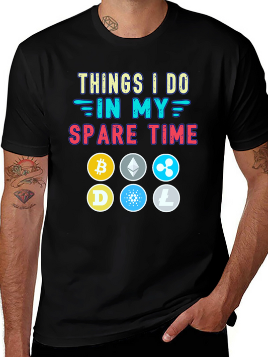 Crypto Spare Time Black T-Shirt