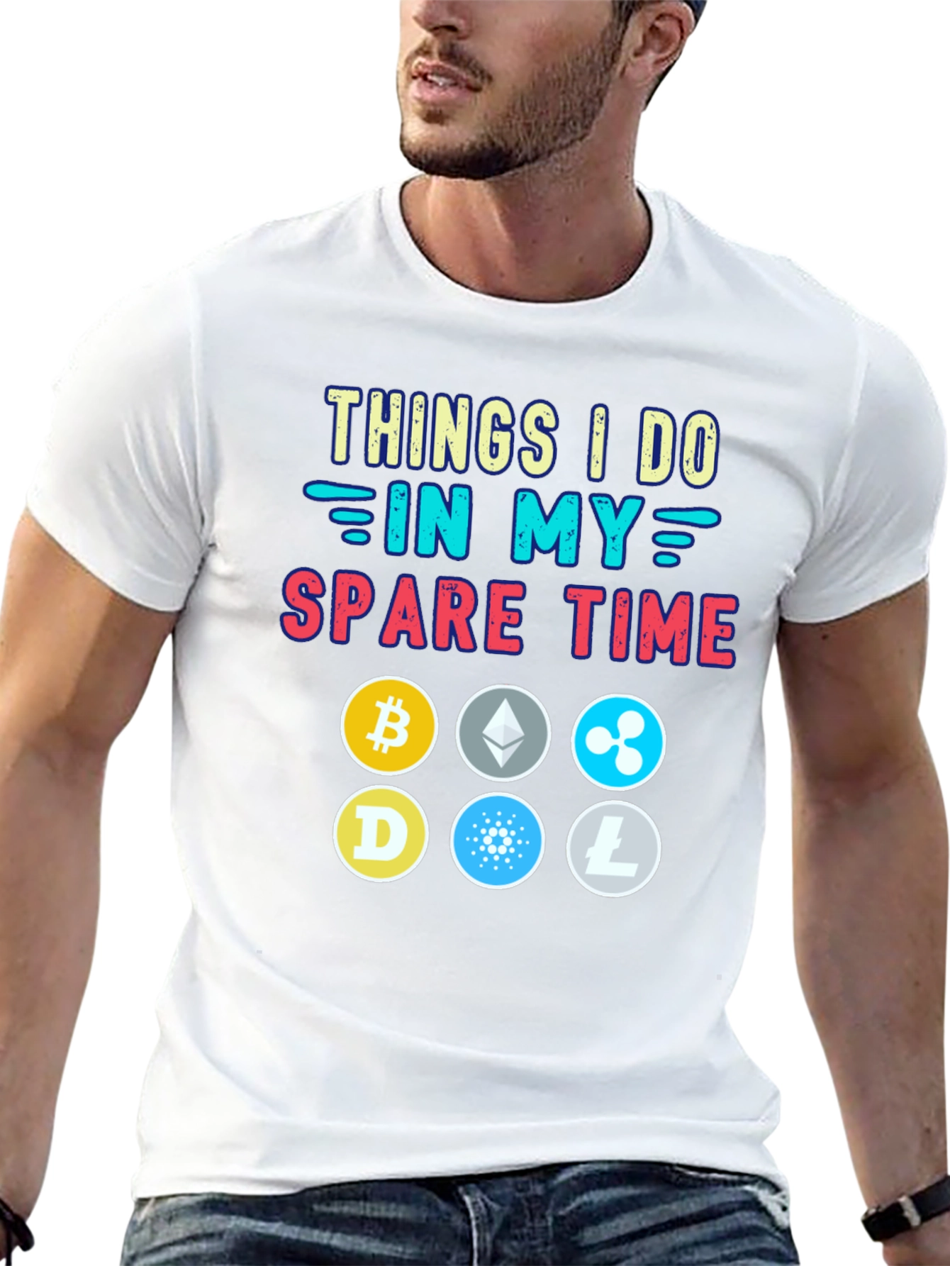 Crypto Spare Time Black T-Shirt